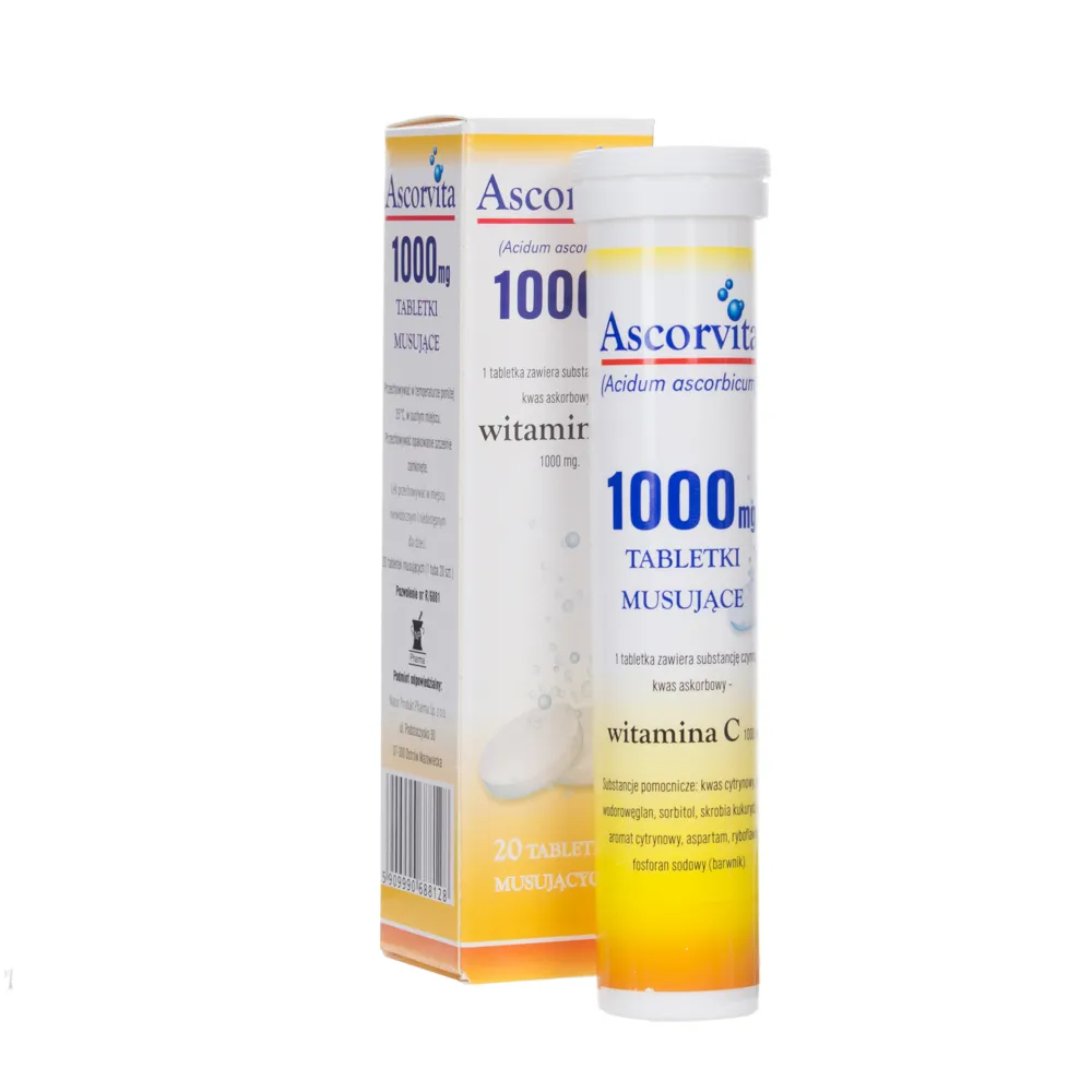 Ascorvita, 1000 mg, 20 tabletek musujących 