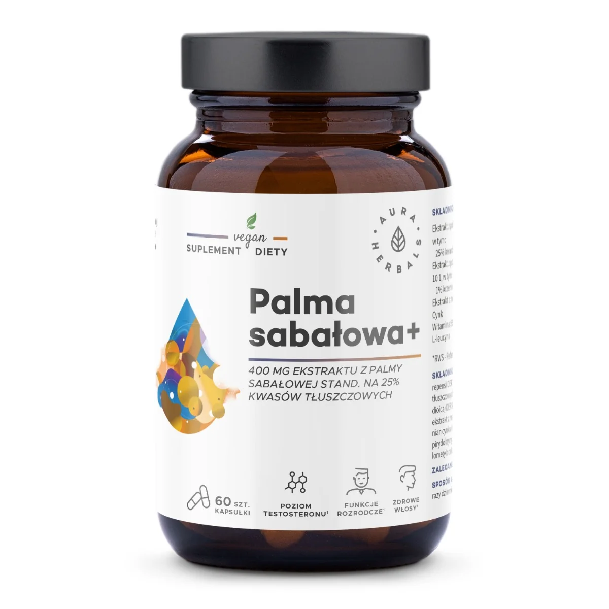 Aura Herbals Palma sabałowa 400 mg, 60 kapsułek 60 kapsułek