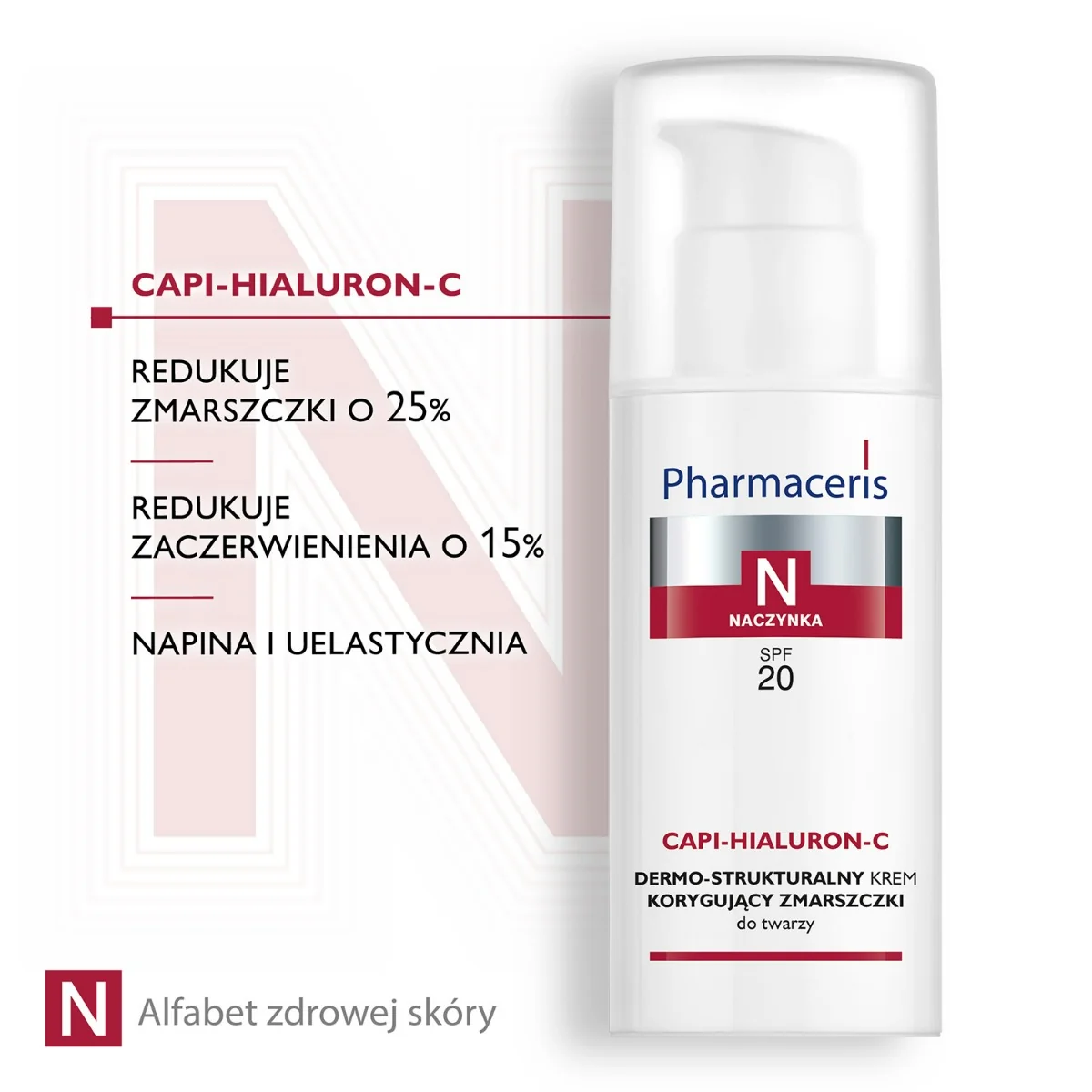 Pharmaceris N Capi-Hialuron-C krem dermo-strukturalny korygujący zmarszczki SPF 20, 50 ml