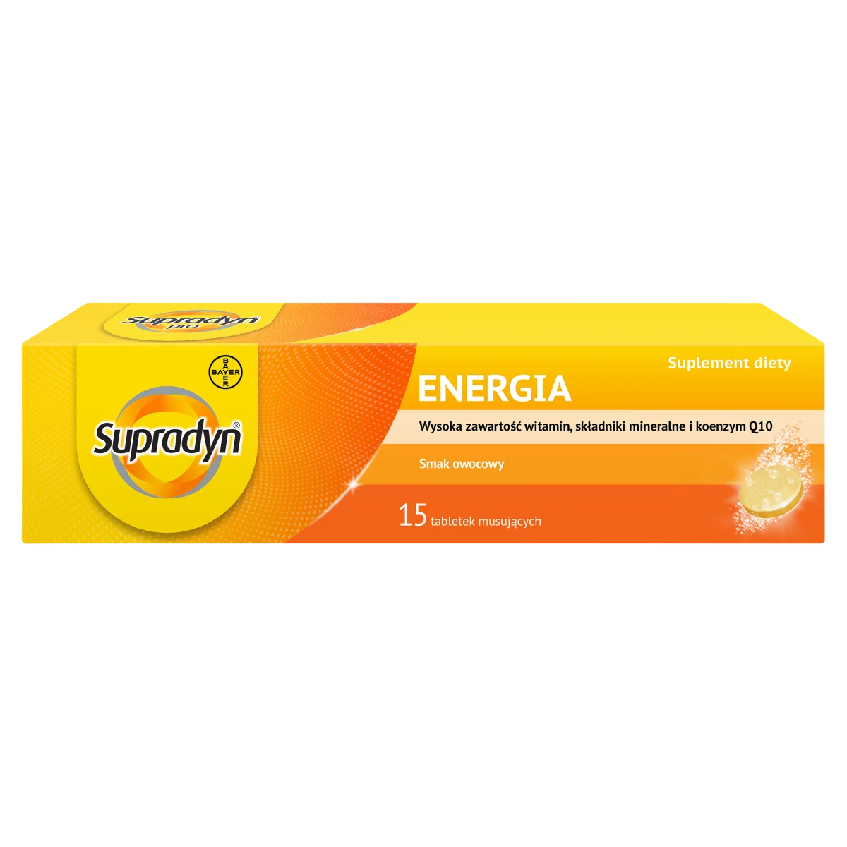 Supradyn Energia kompleks witamin dla osób aktywnych, 15 tabletek musujących