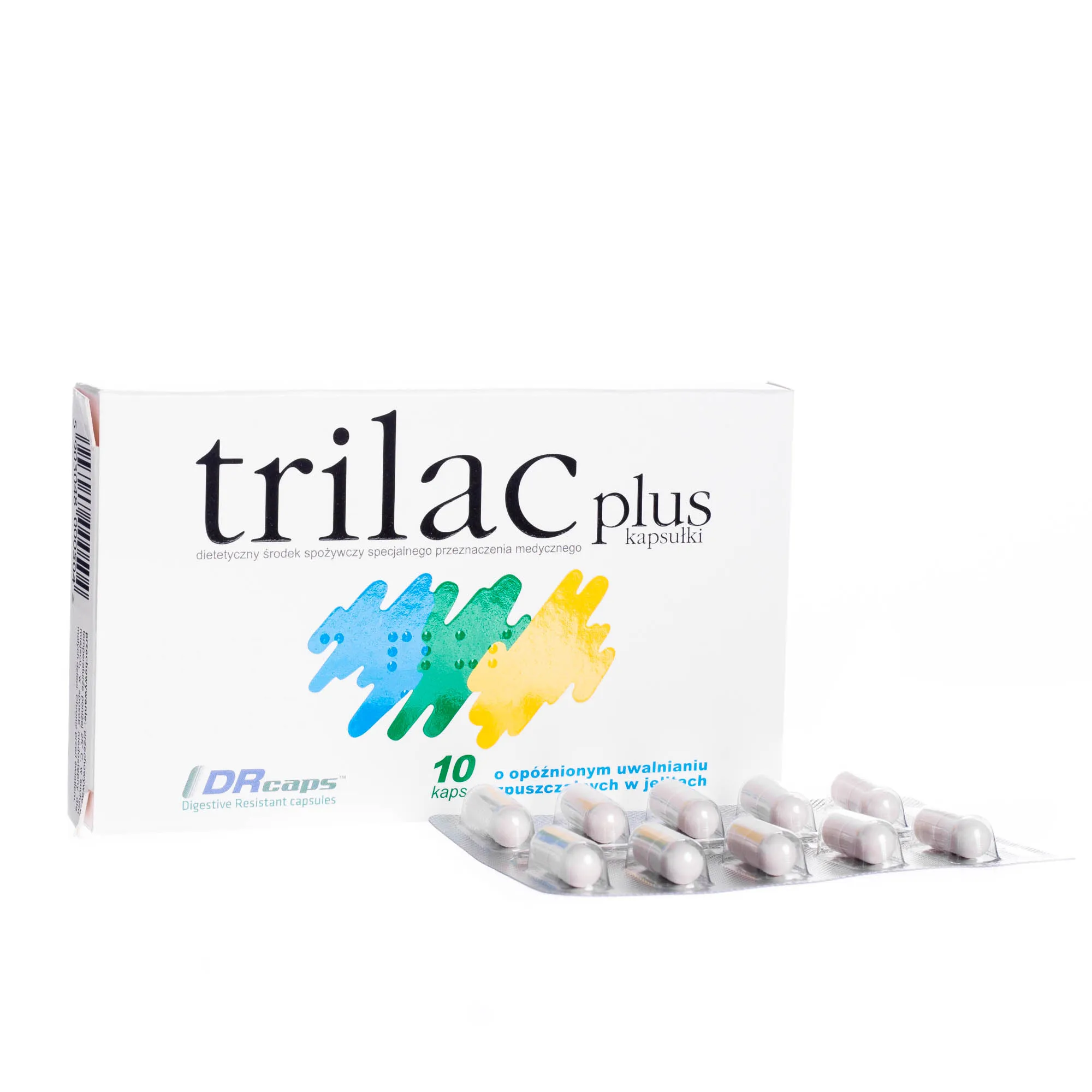 Trilac Plus - dietetyczny środek przeznaczony dla niemowląt powyżej 1 miesiąca życia, 10 kapsułek 