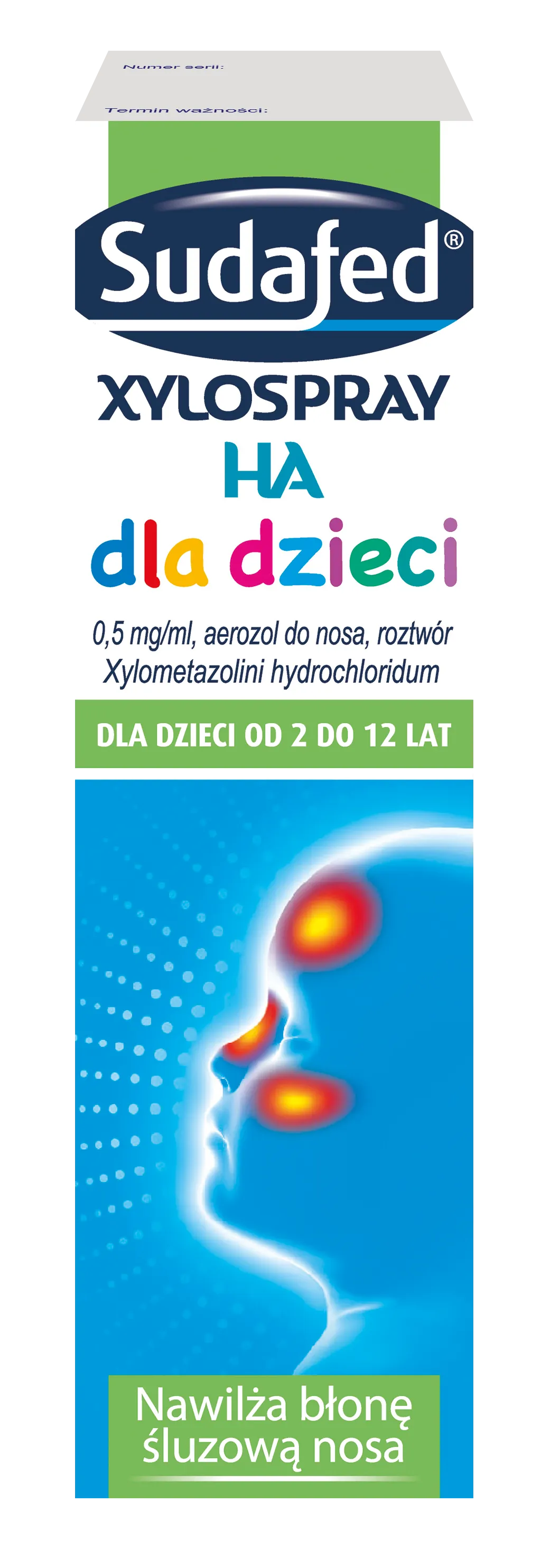 Sudafed XyloSpray HA dla dzieci, 0,5mg/ml, aerozol do nosa, 10 ml