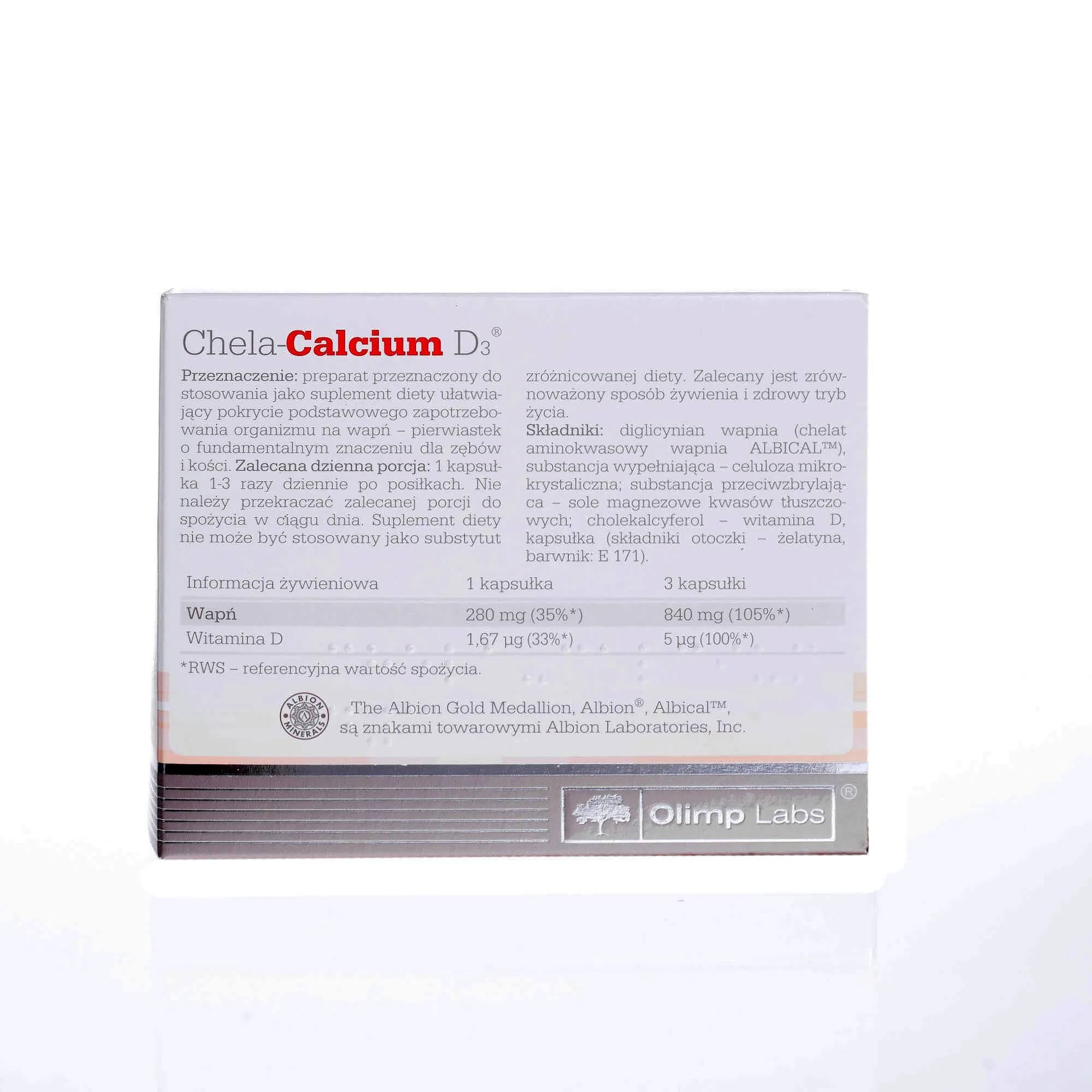 Olimp Chela-Calcium D3, suplement diety, 30 kapsułek 