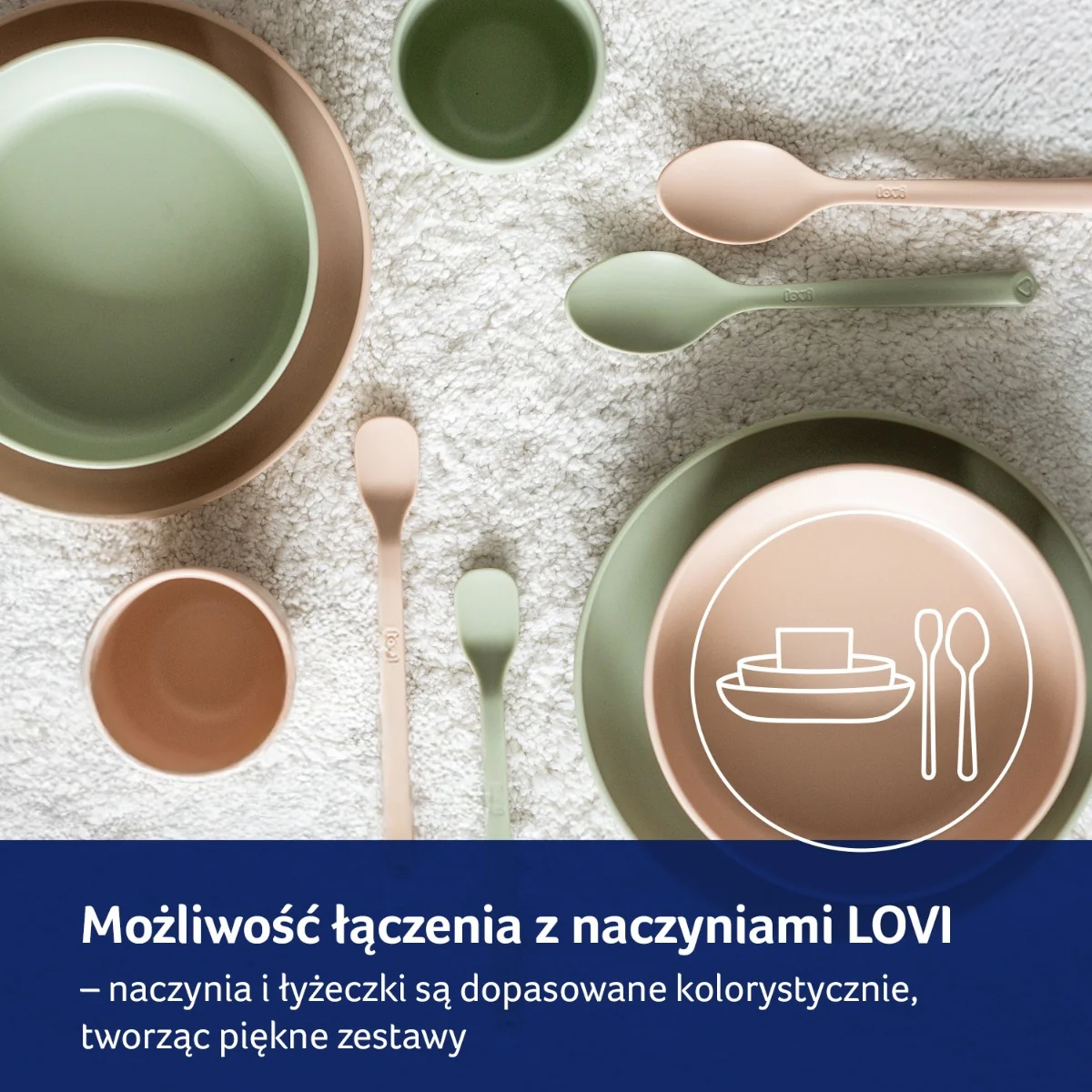 LOVI Pierwsza łyżeczka do karmienia nude, 2 sztuki