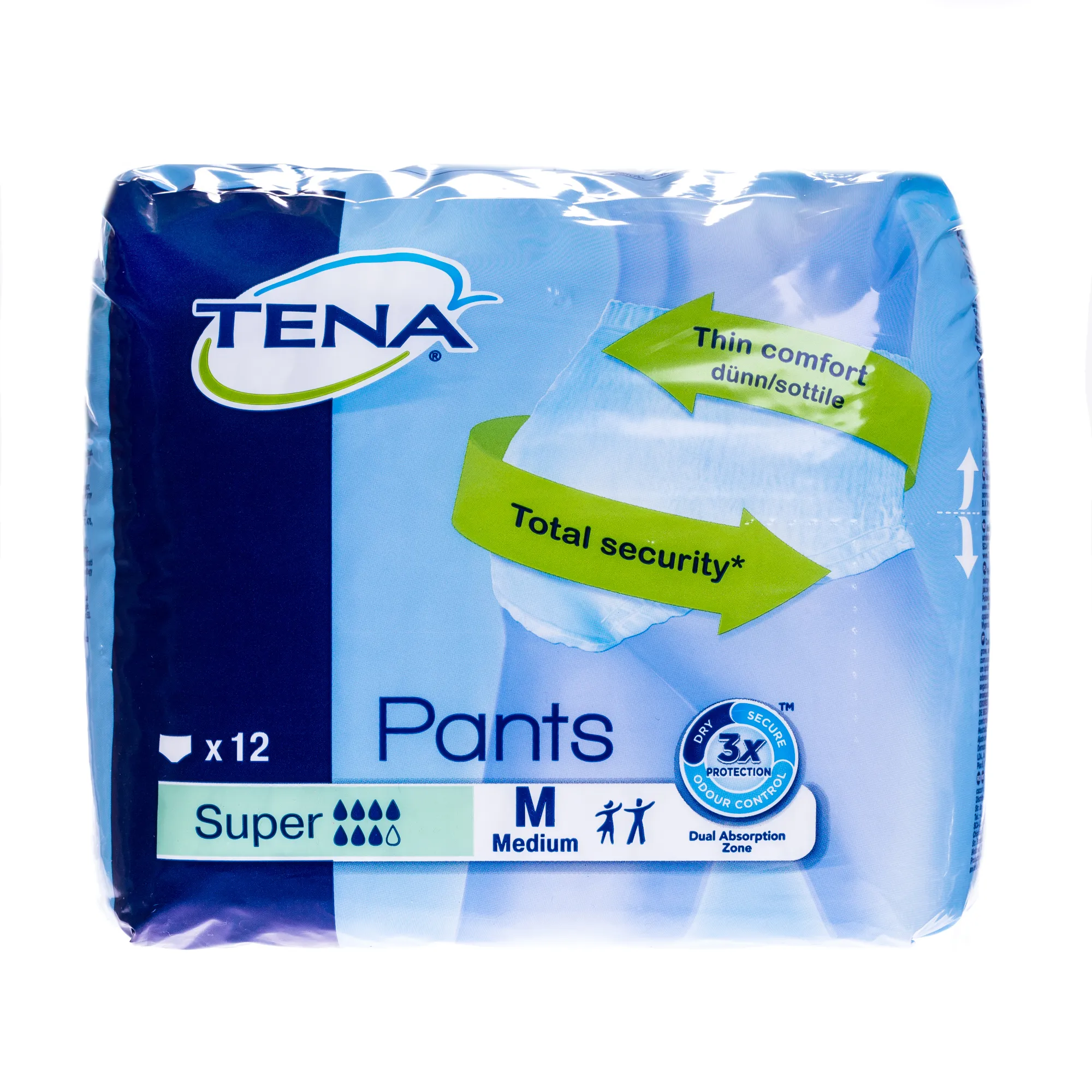 Tena Pants Super Medium 80-110 cm, majtki chłonne, 12 sztuk 