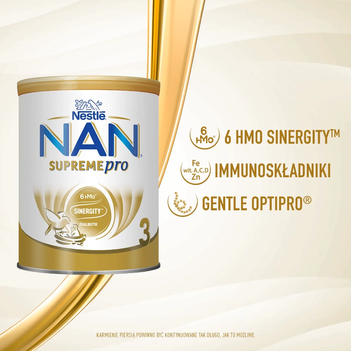 Nan Supremepro 3 produkt na bazie mleka dla dzieci powyżej 1 roku życia, 800 g