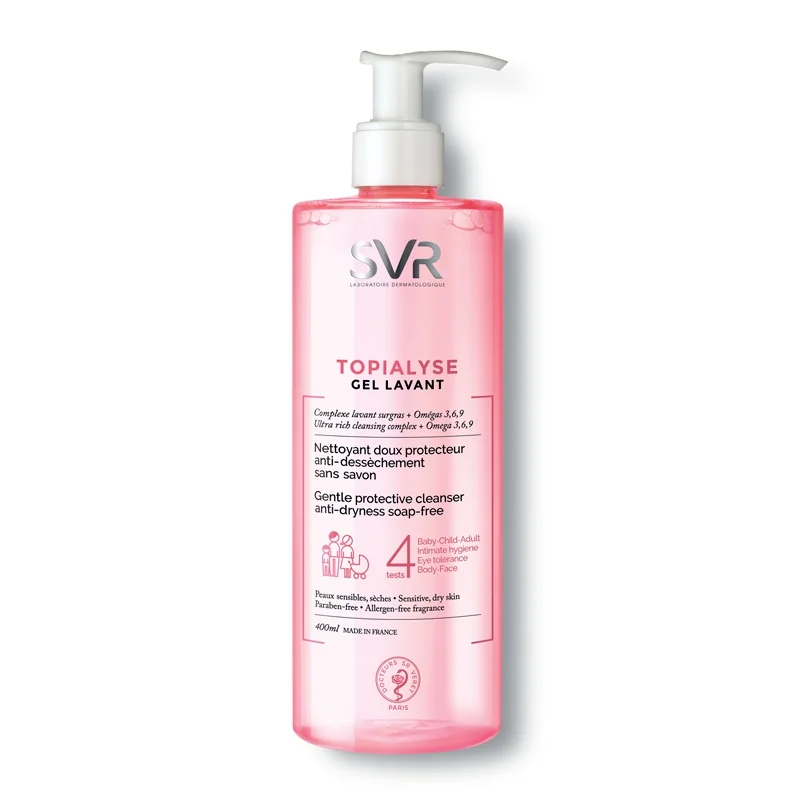 SVR Topialyse Gel Douche, żel do mycia do skóry suchej i wrażliwej, 400 ml 