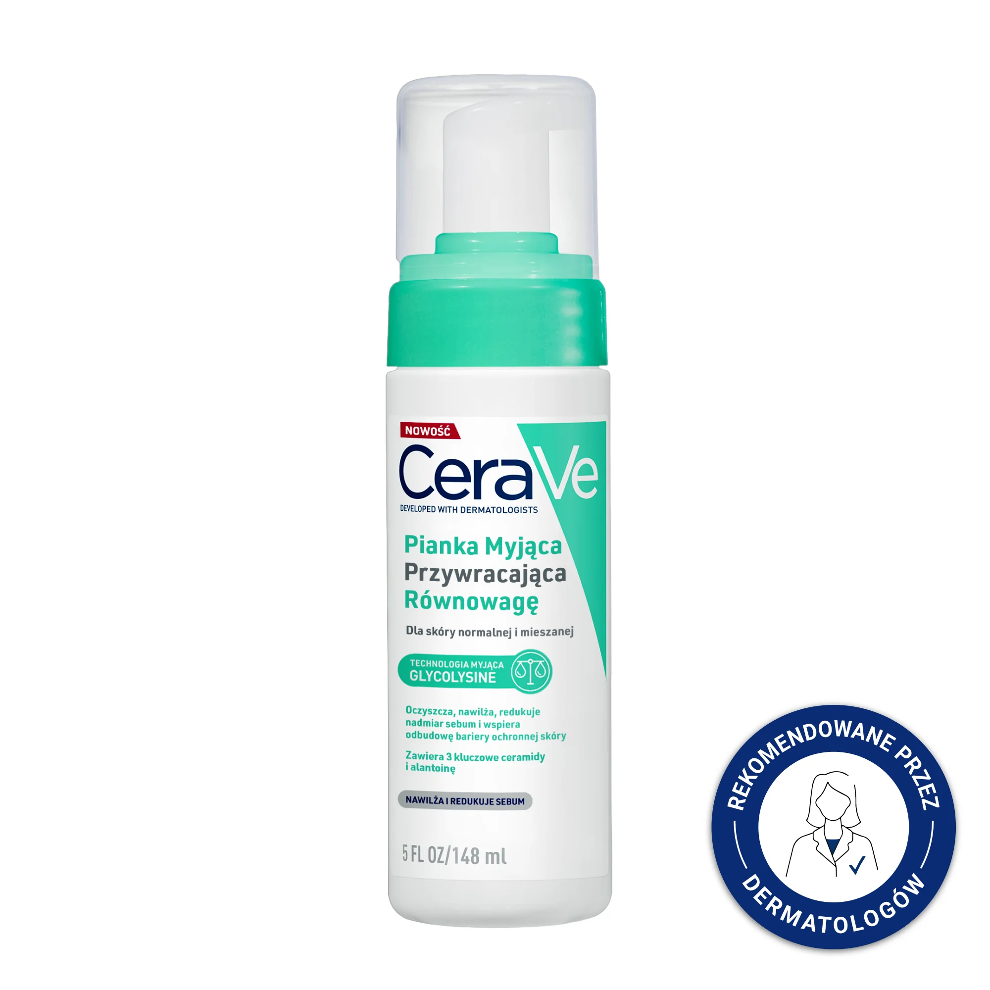 CeraVe Balancing Air pianka myjąca do twarzy, 150 ml