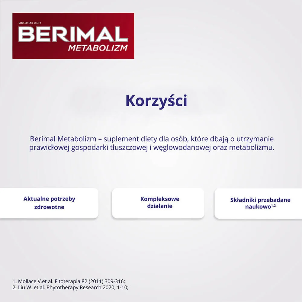Berimal Metabolizm, suplement diety, 30 kapsułek 