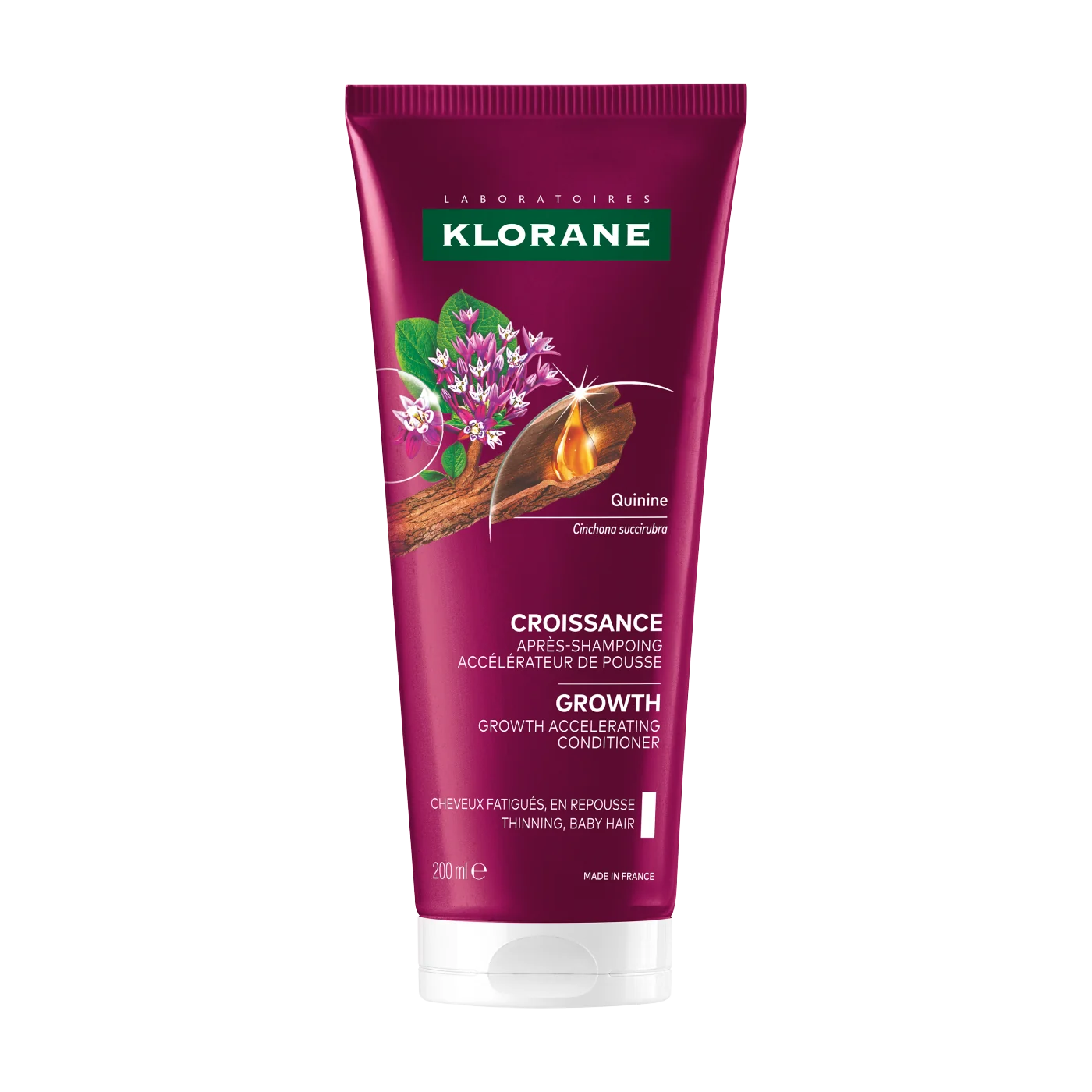 Klorane Wzrost odżywka przyspieszająca wzrost włosów, 200 ml