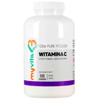 MyVita, Witamina C, kwas L-askorbinowy, suplement diety, proszek, 500g 