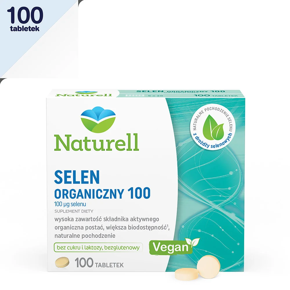 Naturell Selen Organiczny 100 mg 100 tabletek