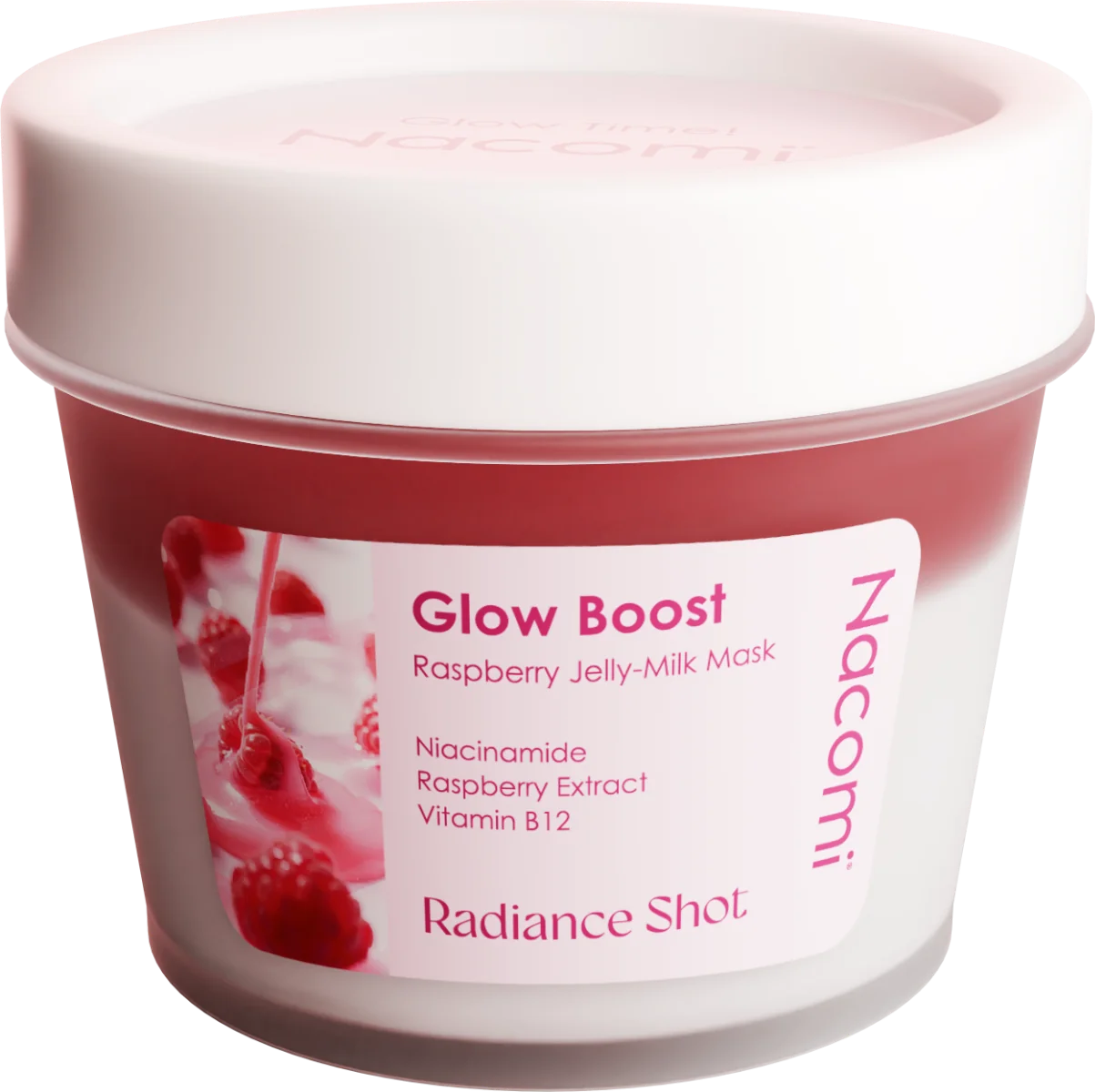 Nacomi Glow Boost maska do twarzy Raspberry, 80 ml