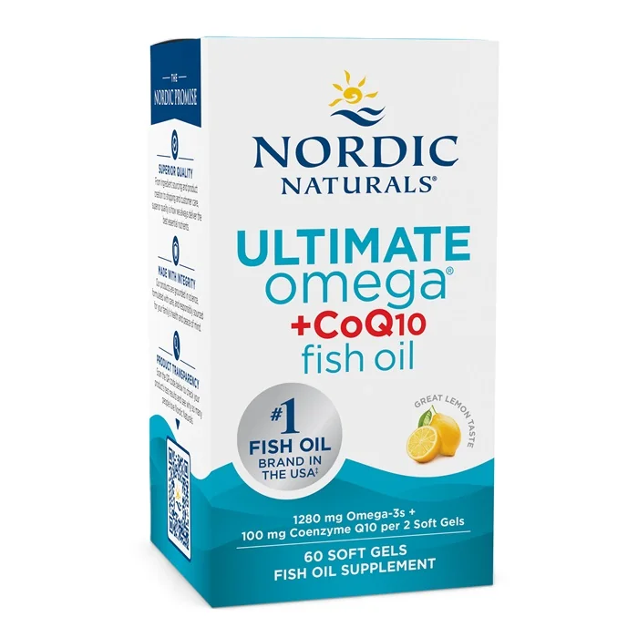 Nordic Naturals Ultimate Omega 1280 mg + CoQ10 100 mg, 60 kapsułek