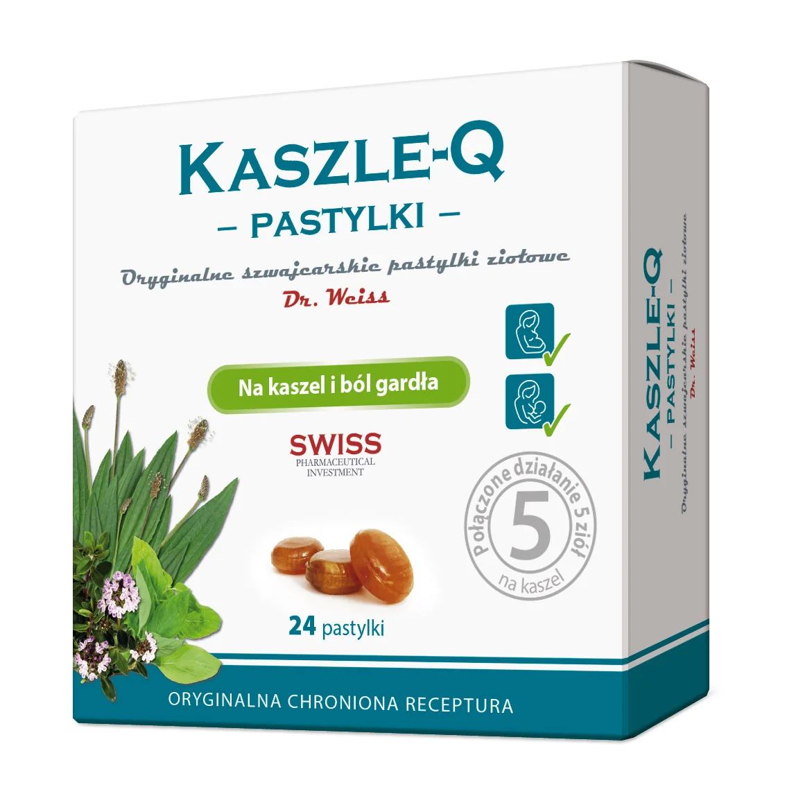 Novascon Kaszle-Q pastylki do ssania, 24 szt.
