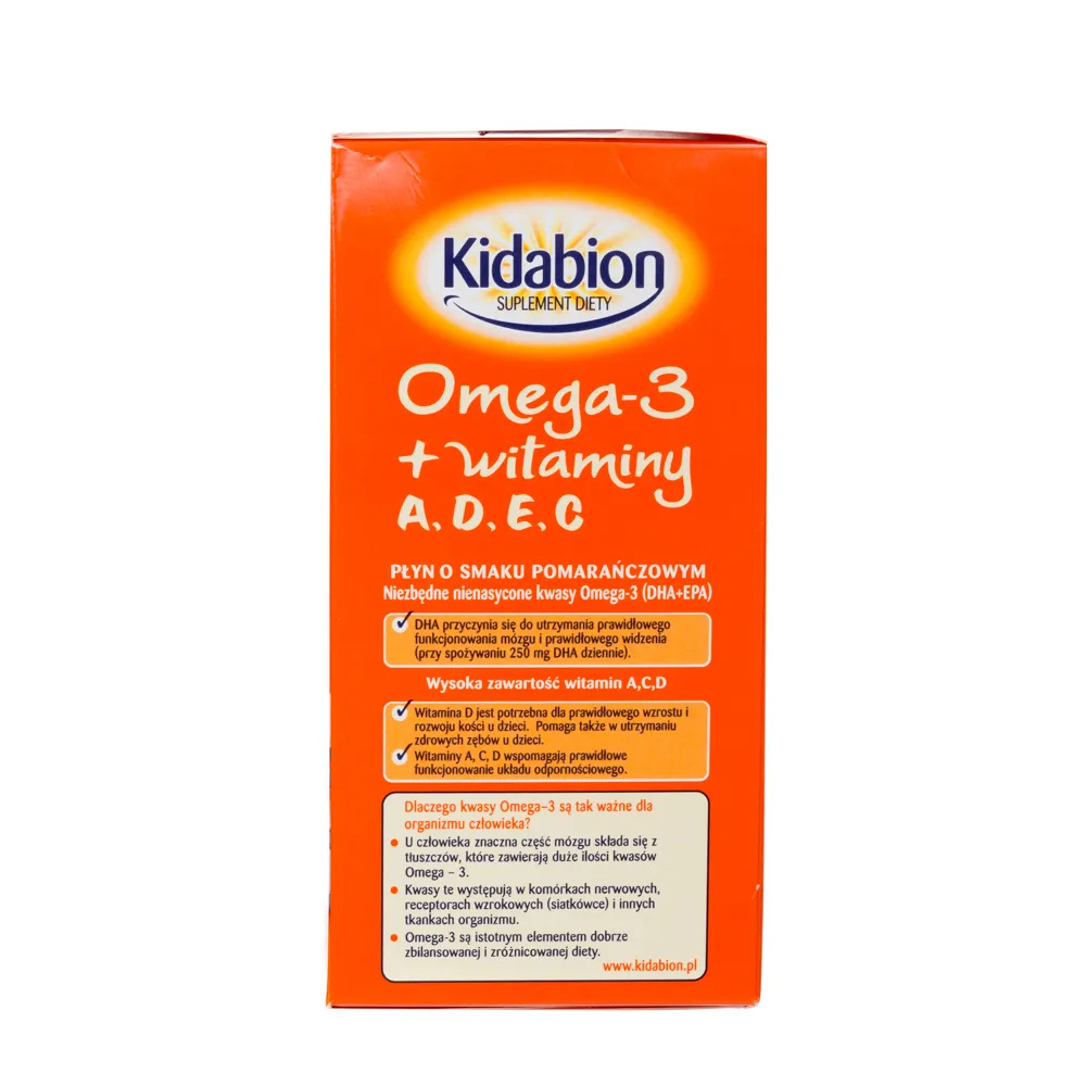 Kidabion 3+ suplement diety, płyn o smaku pomarańczowym , 200 ml 