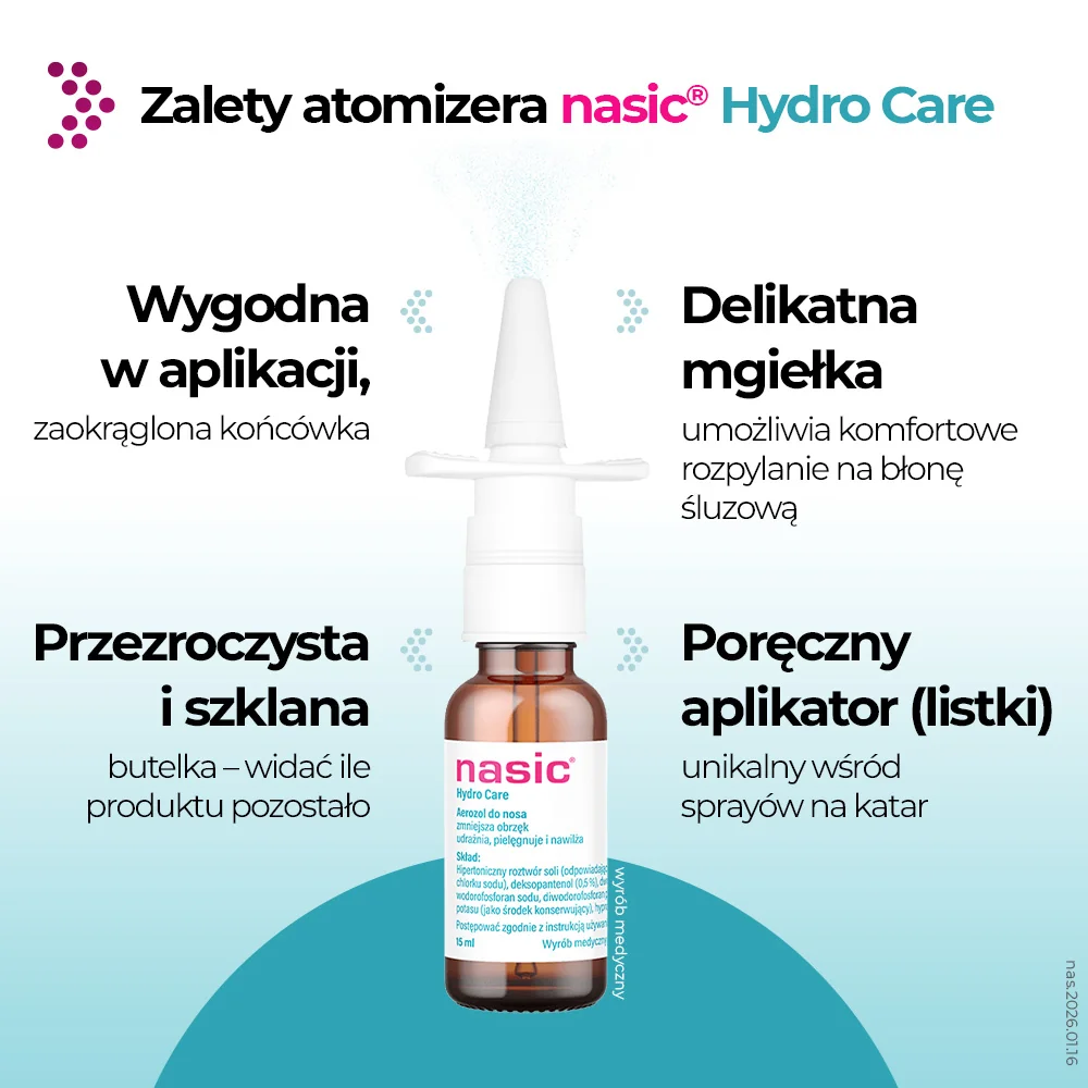 Nasic Hydro Care aerozol do nosa, 15 ml
