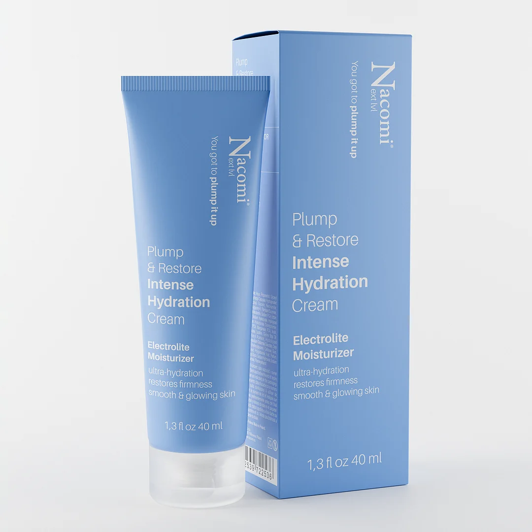 Nacomi Plump & Restore krem intensywnie nawilżający z elektrolitami, 40 ml