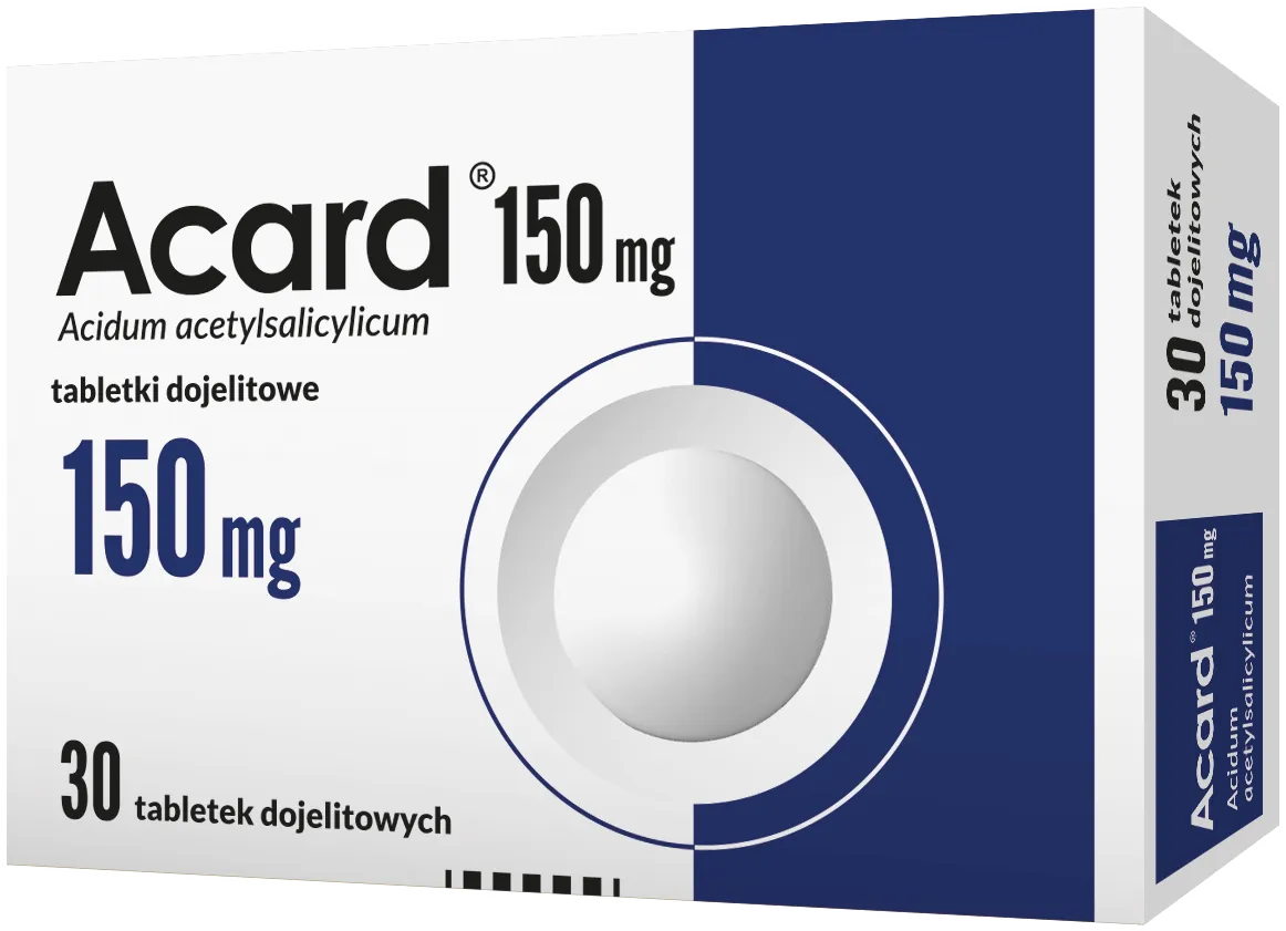 Acard 150 mg, 30 tabletek dojelitowych