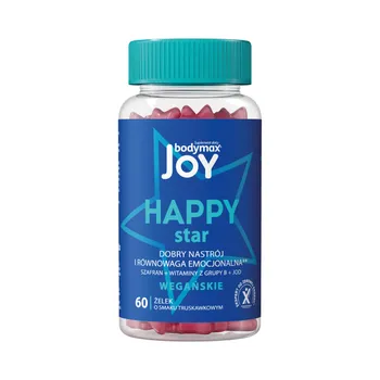 Bodymax Joy Happy Star, suplement diety, 60 żelek o smaku truskawkowym 
