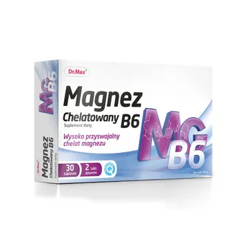 Magnez Chelatowany B6 Dr.Max, suplement diety, 30 tabletek 