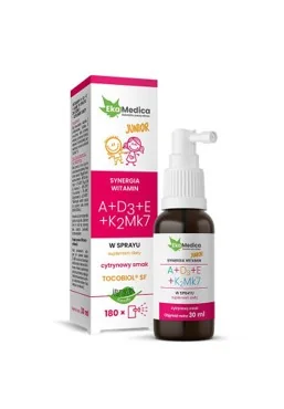 EkaMedica Junior Witaminy A + D3 + E + K2 MK7 spray, 30 ml