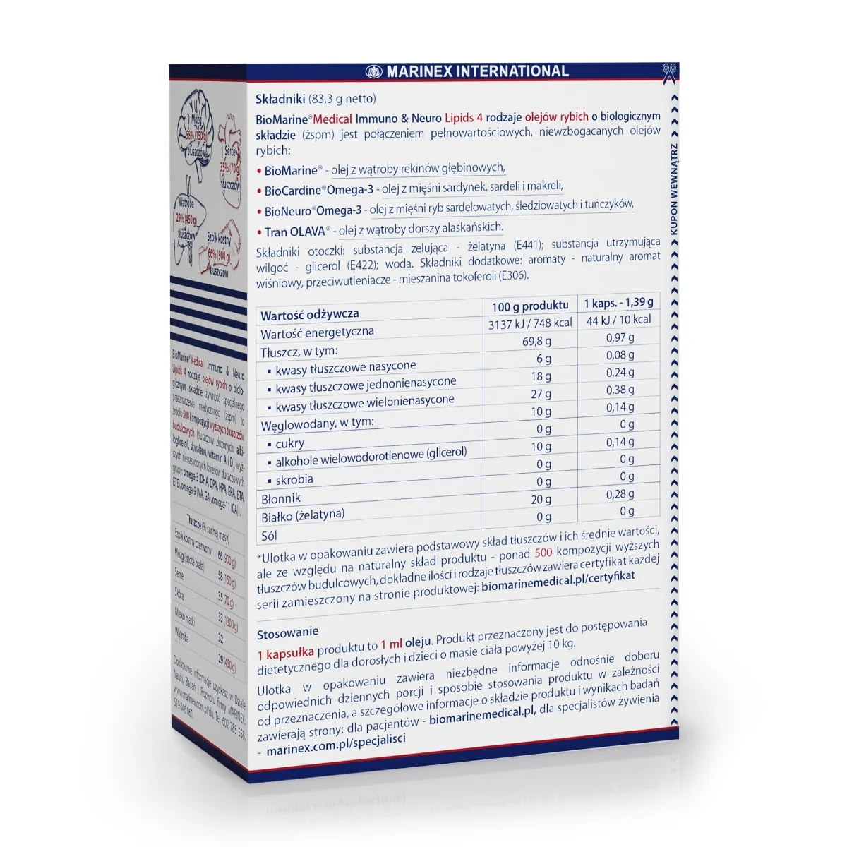 Biomarine Medical Immuno & Neuro Lipids 60 kapsułek