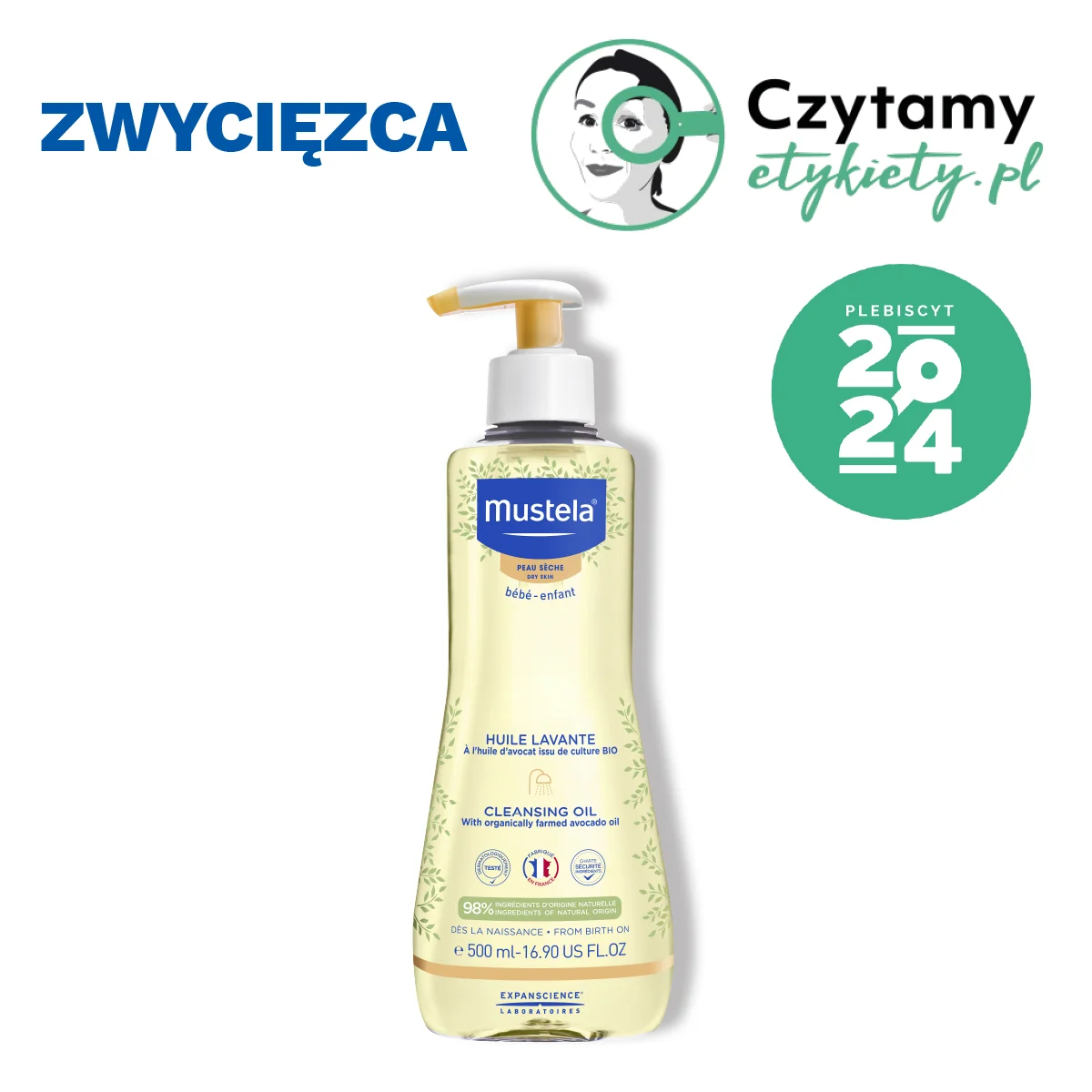 Mustela Bebe-Enfant olejek myjący, 500 ml