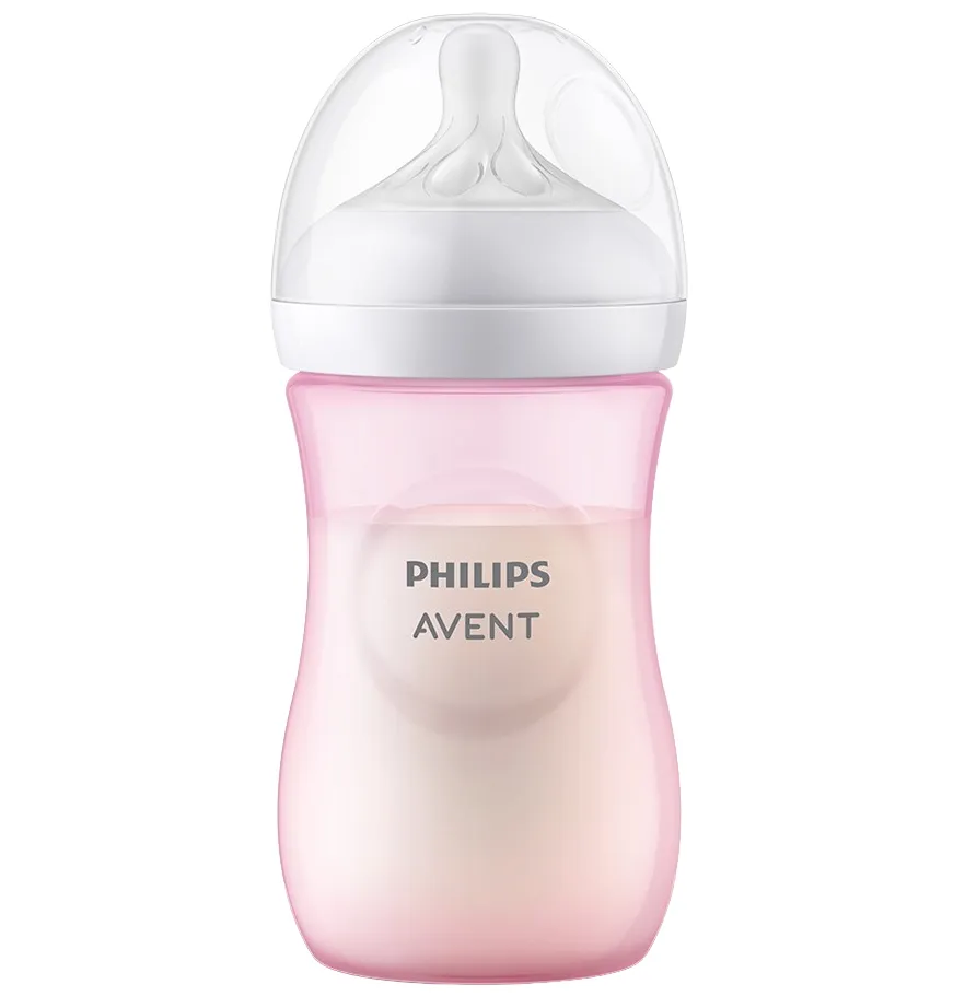 Philips Avent responsywna butelka dla niemowląt Natural SCY903/11 różowa, 260 ml