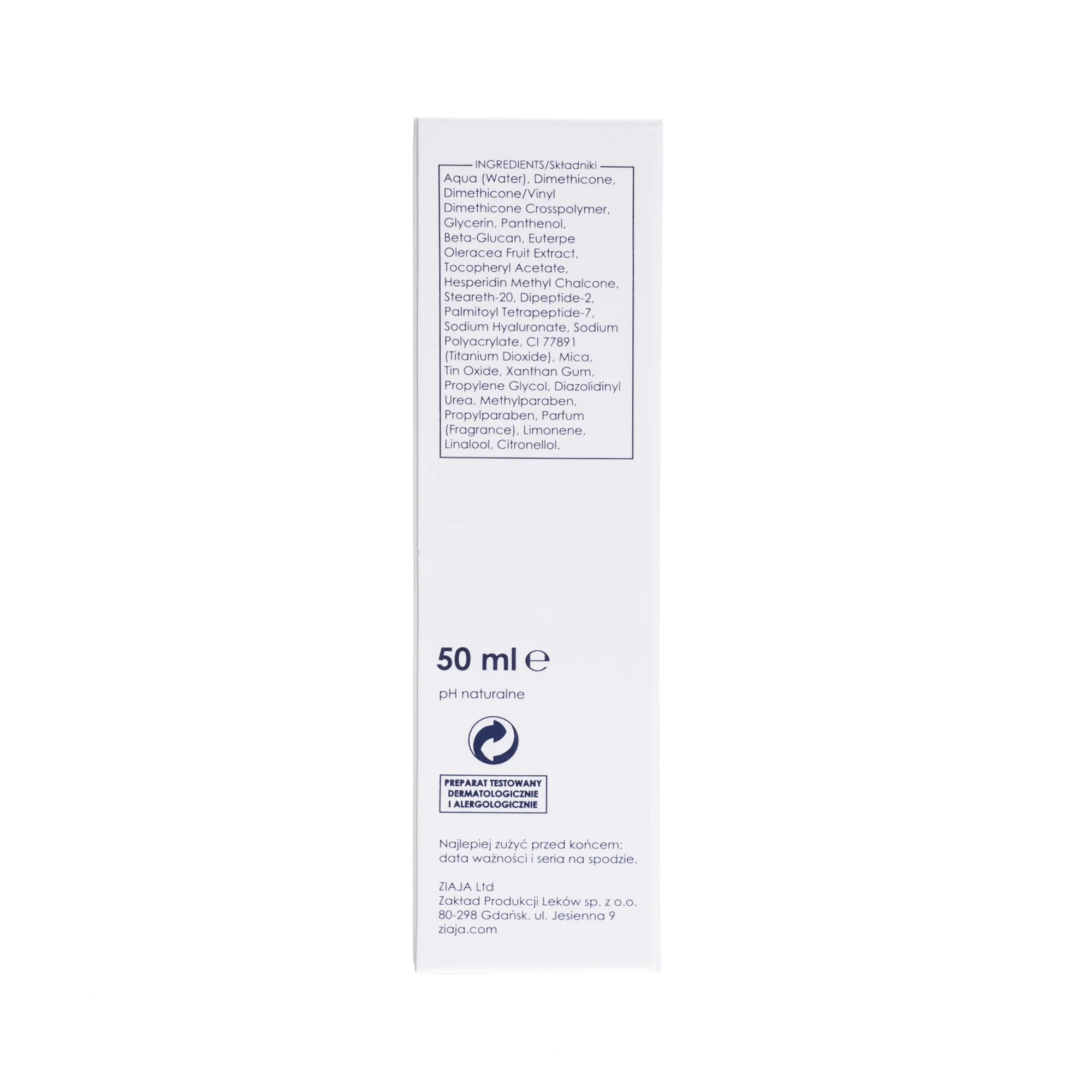 Ziaja Jagody Acai ekspresowe serum do twarzy i szyi wygładzająco-ujędrniające, 50 ml