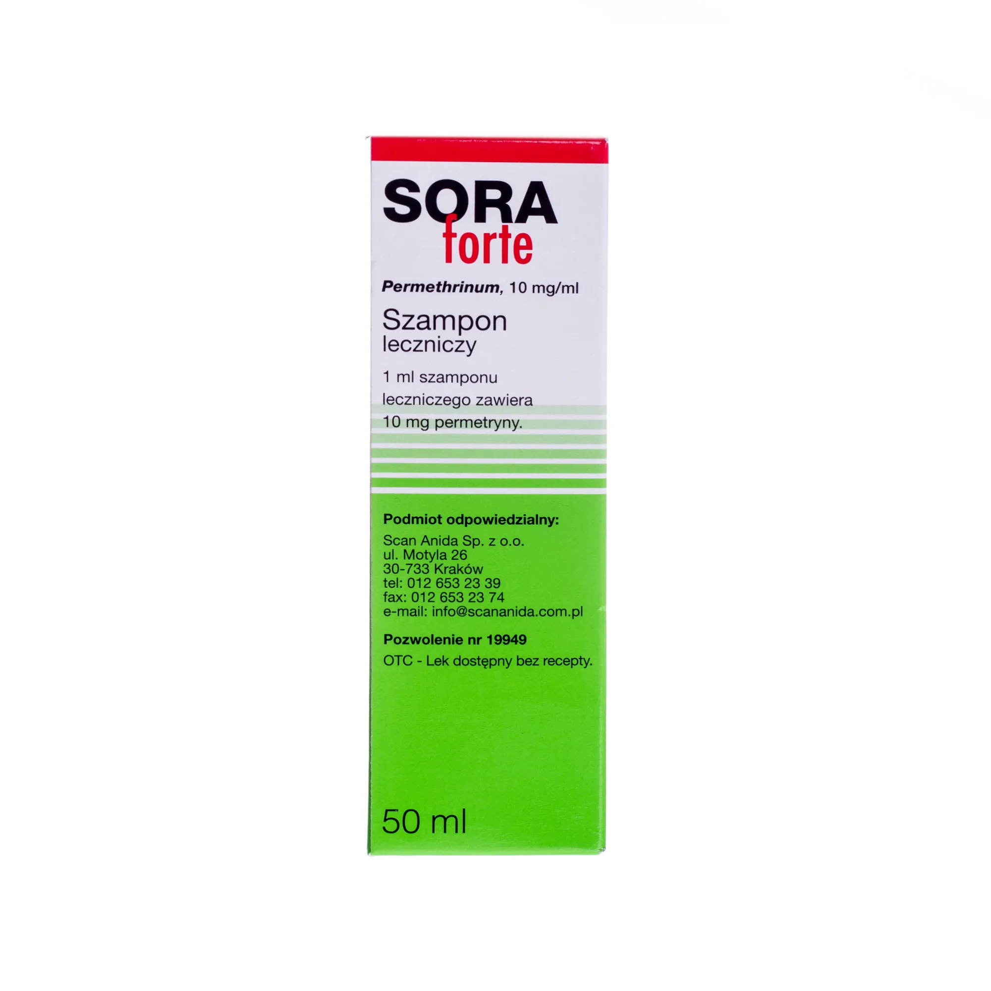 Sora forte, 10 mg/ml, szampon leczniczy, 50 ml 