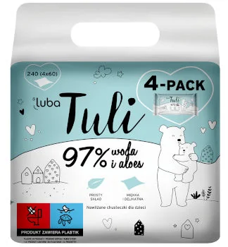 Luba Tuli chusteczki nawilżane dla dzieci 97% woda i aloes Luba Tuli chusteczki nawilżane dla dzieci 97% woda i aloes