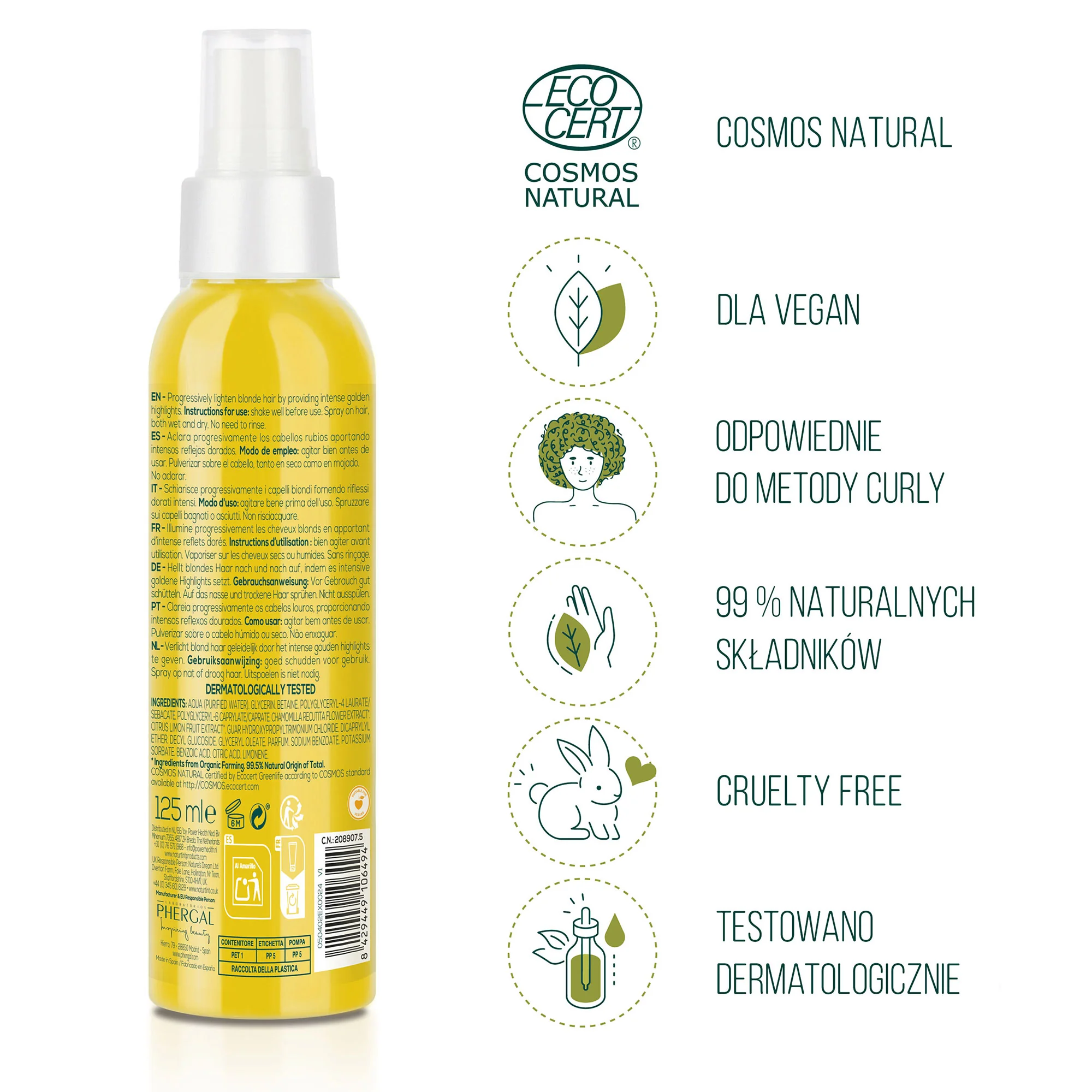 Naturtint Rumianek mgiełka do włosów blond, 125 ml