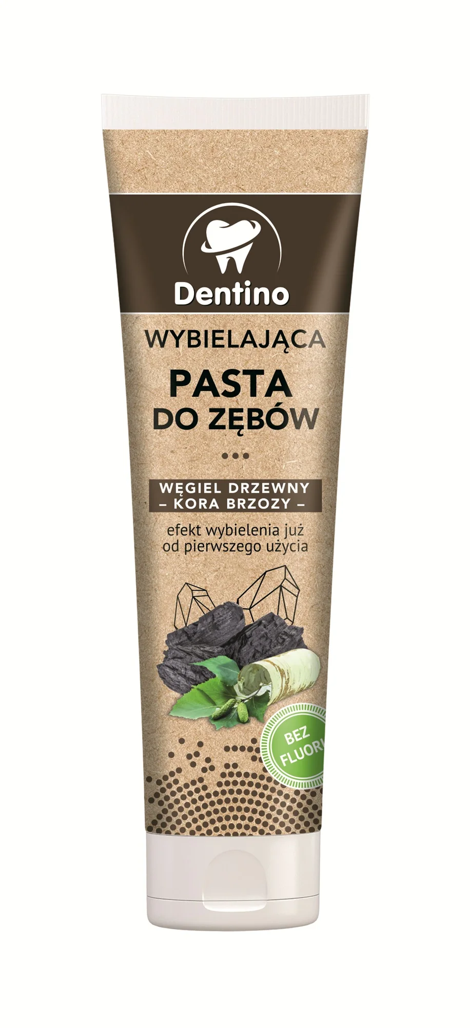 Dentino wybielająca pasta do zębów WĘGIEL DRZEWNY I KORA BRZOZY, 100 ml