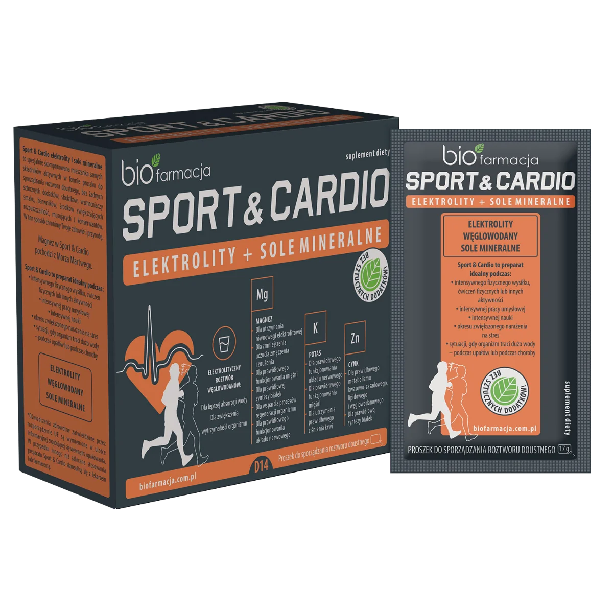 Biofarmacja Sport&Cardio naturalne elektrolity i sole mineralne, 14 szt.