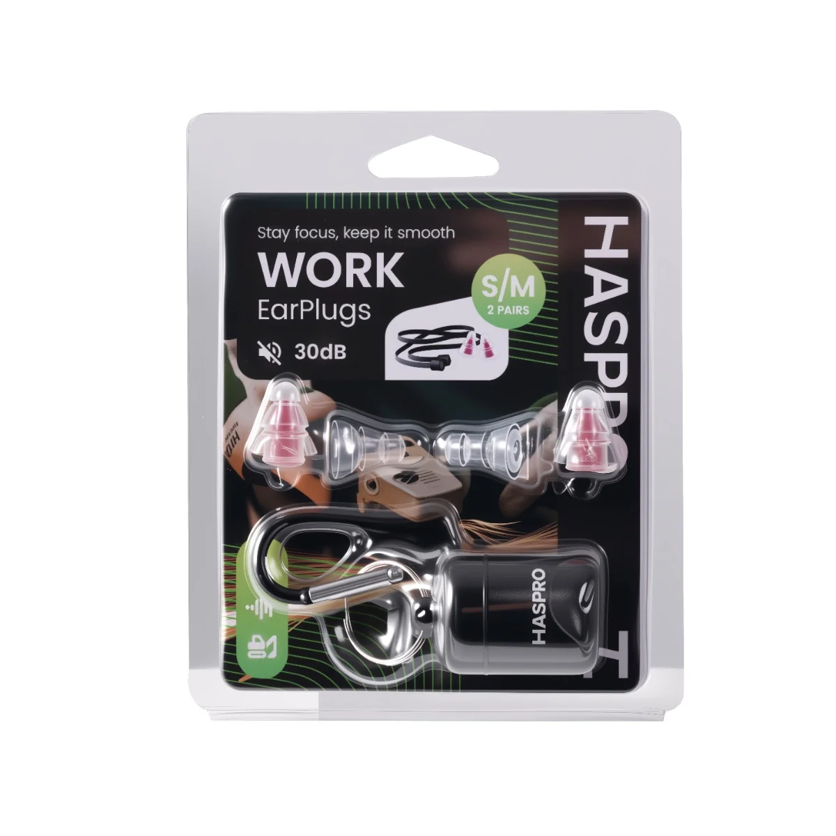 Haspro Work Universal zatyczki do uszu, 2 pary