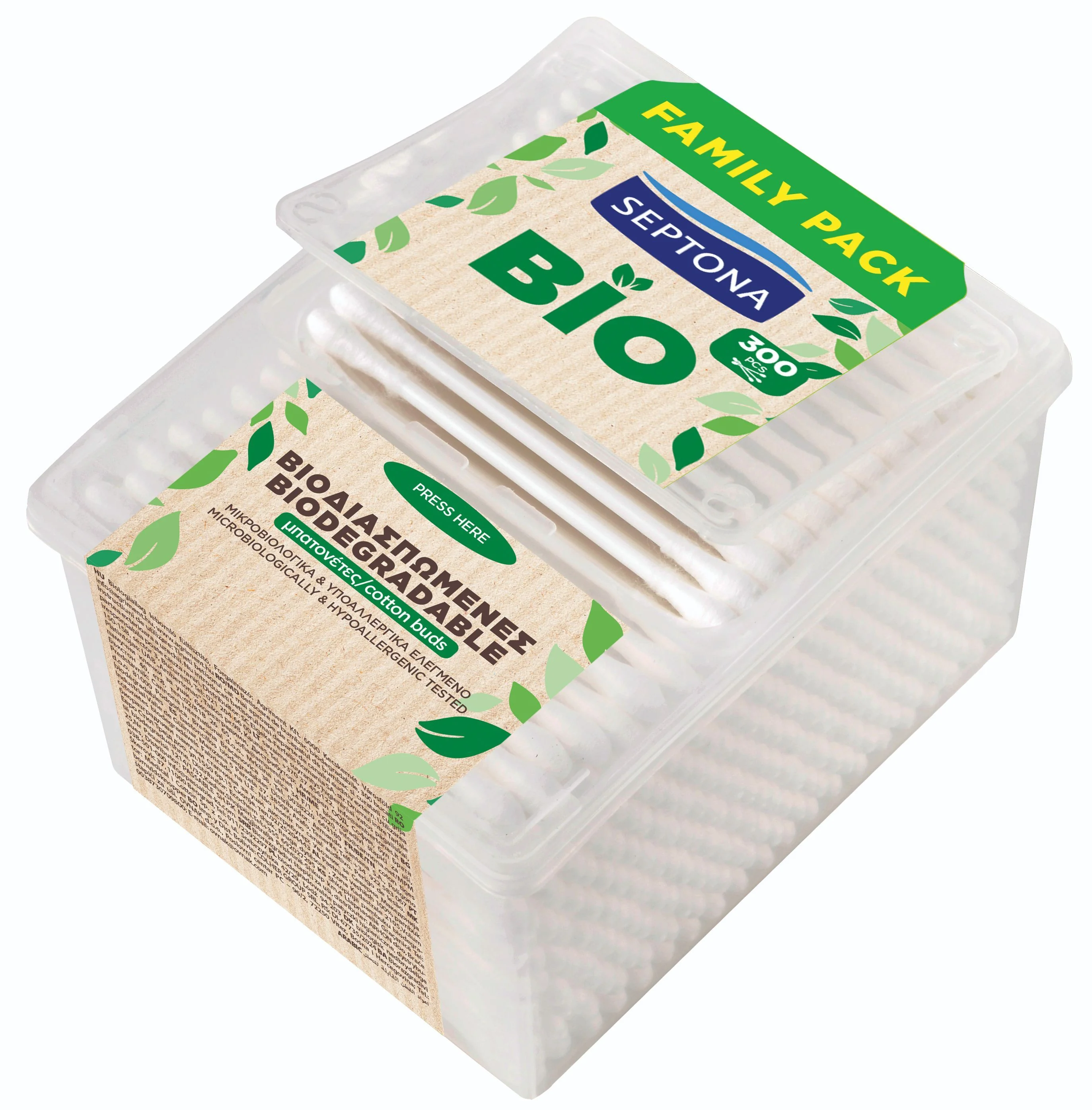 Septona BIO biodegradowalne patyczki higieniczne, 300 sztuk
