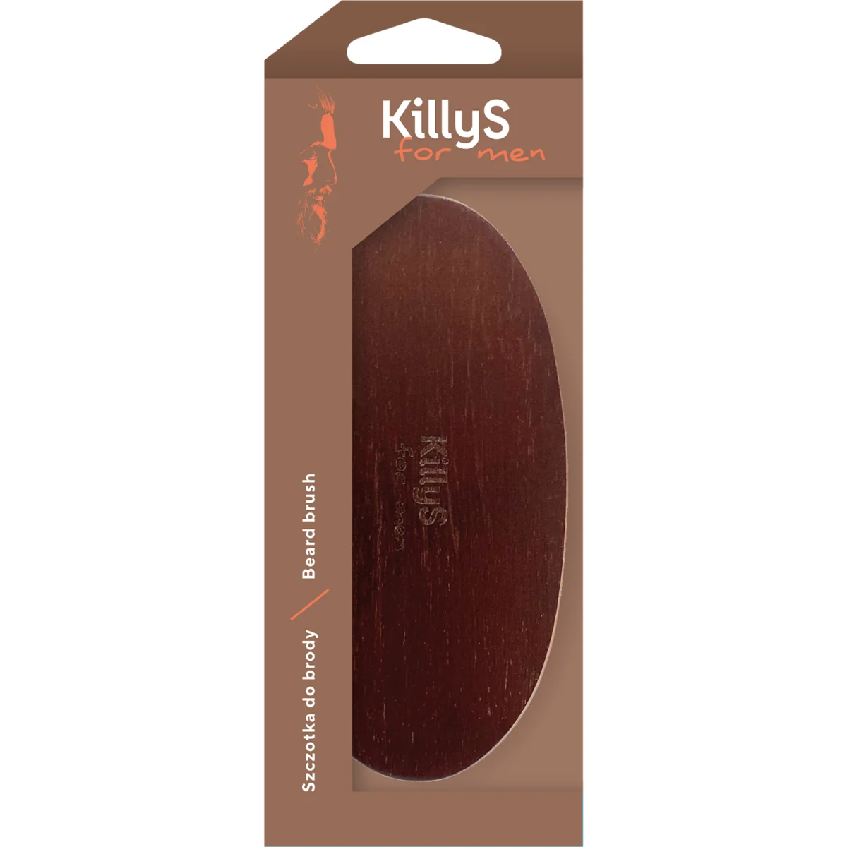 KillyS For Men drewniana szczotka do brody, 1 szt.