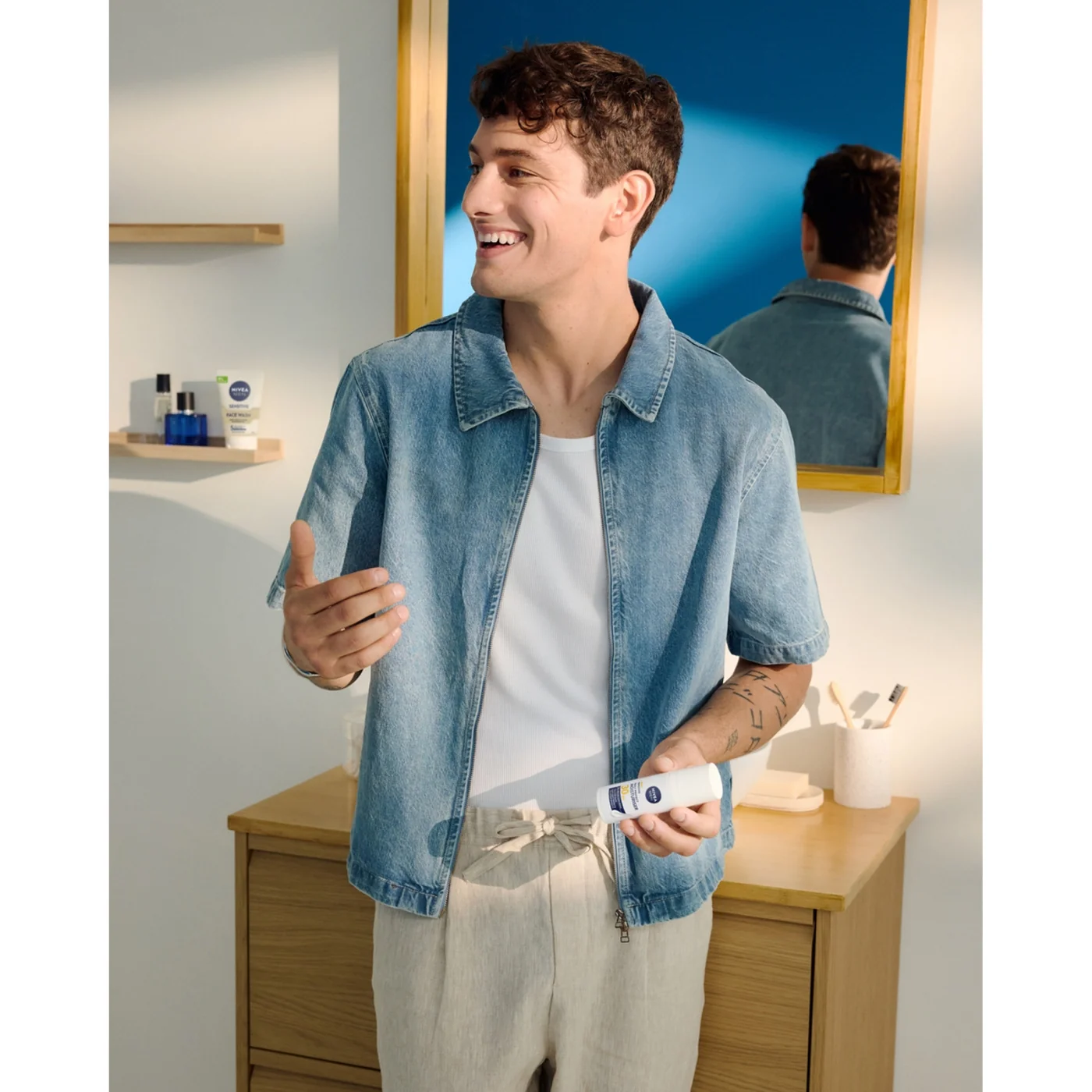 Nivea Men Sensitive Daily Protect nawilżający krem do twarzy SPF 30, 50 ml