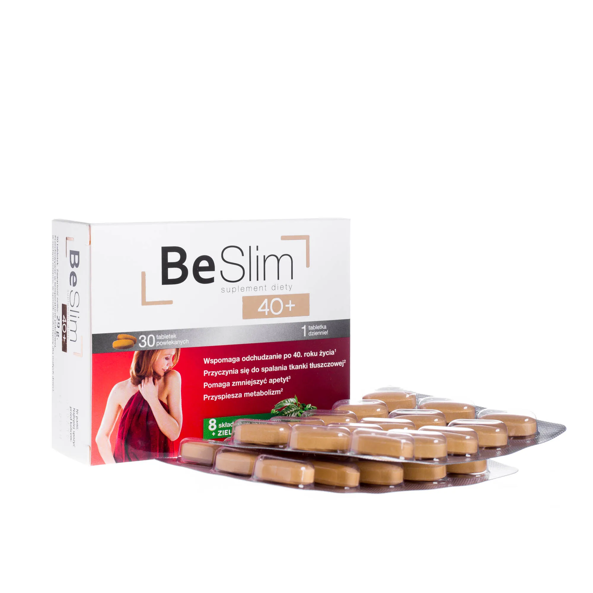 Be Slim 40+ - suplement diety wspomagający odchudzanie po 40 roku życia, 30 tabletek 