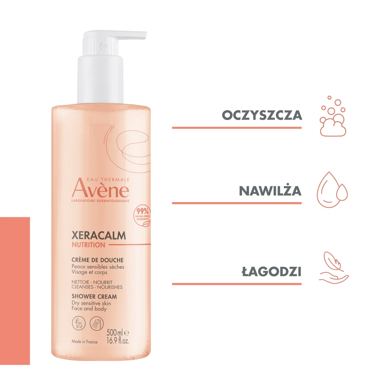 Avène Xeracalm Nutrition krem pod prysznic, 500ml