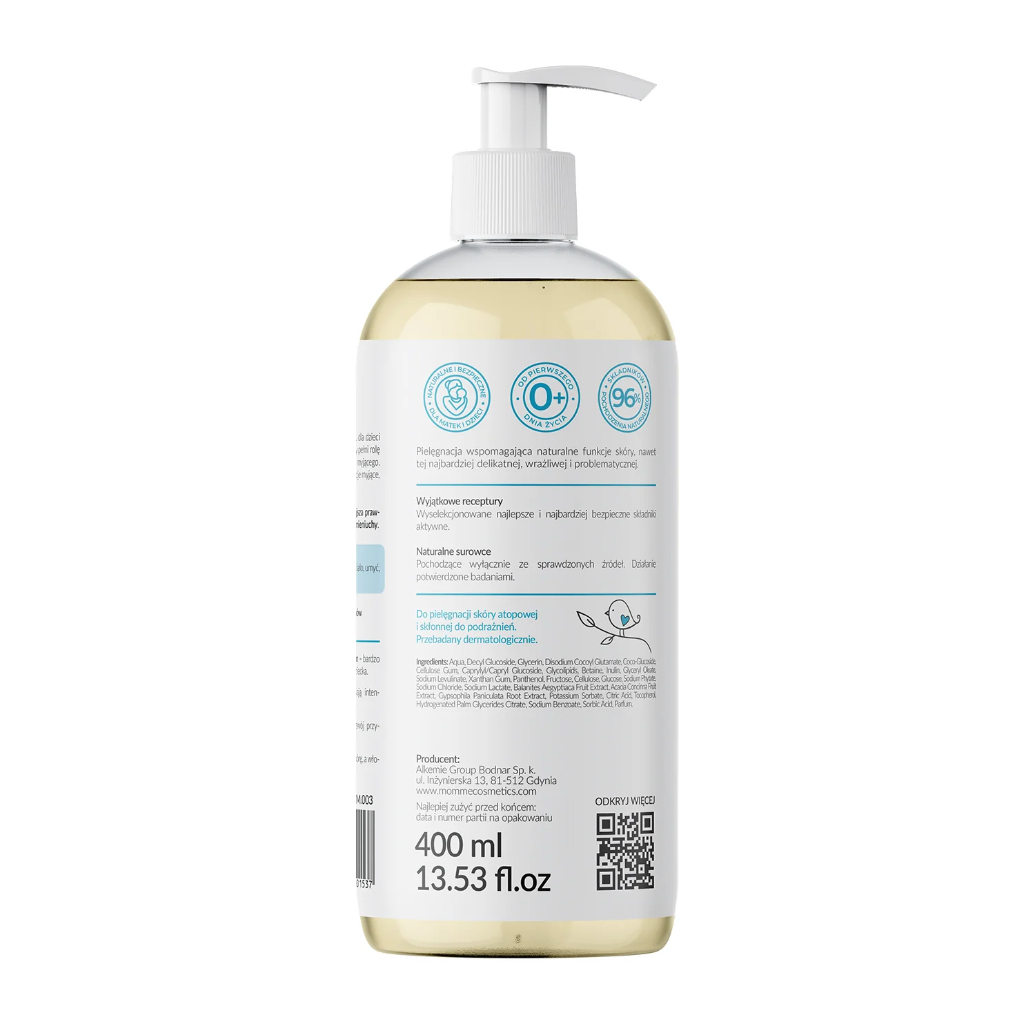 Momme Delikatny żel do mycia 2 w 1 400 ml