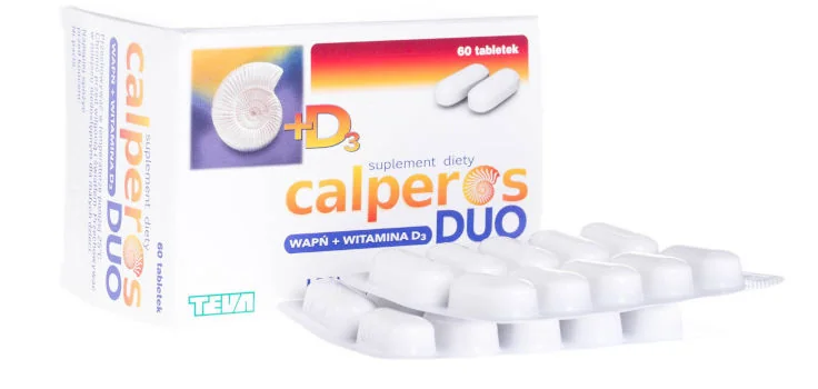 Calperos DUO wapń + wit. D3 60 tabletek Calperos DUO wapń + wit. D3 60 tabletek