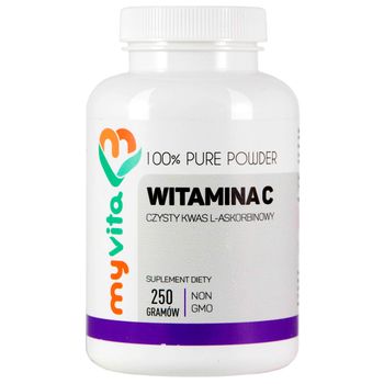 MyVita, Witamina C, kwas L-askorbinowy, suplement diety, proszek, 250g 