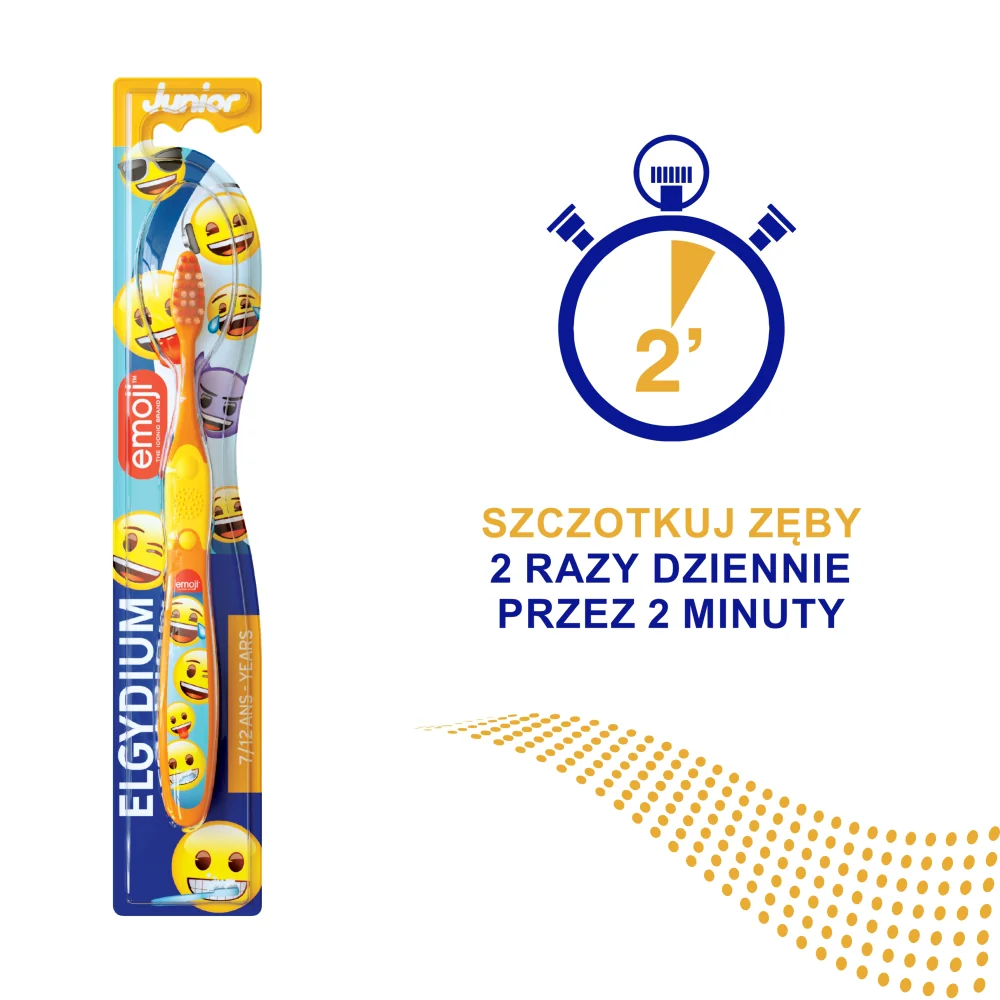 Elgydium Junior Emoji szczoteczka do zębów dla dzieci 7-12 lat, 1 szt.