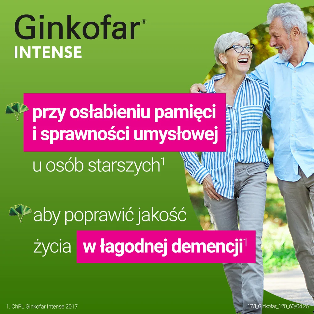 Ginkofar Intense 120 mg, 60 tabletek powlekanych