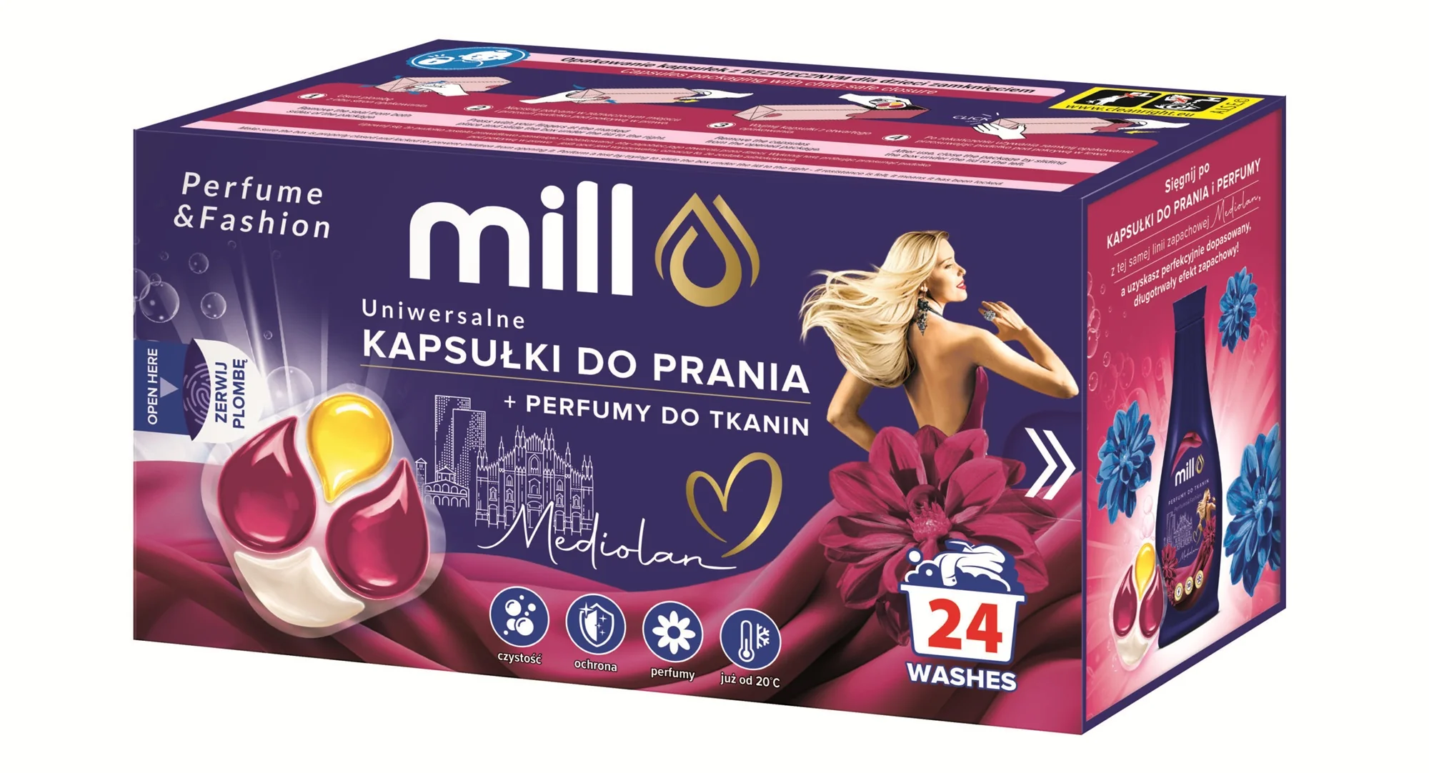 Mill Universal Mediolan kapsułki do prania, 24 sztuki