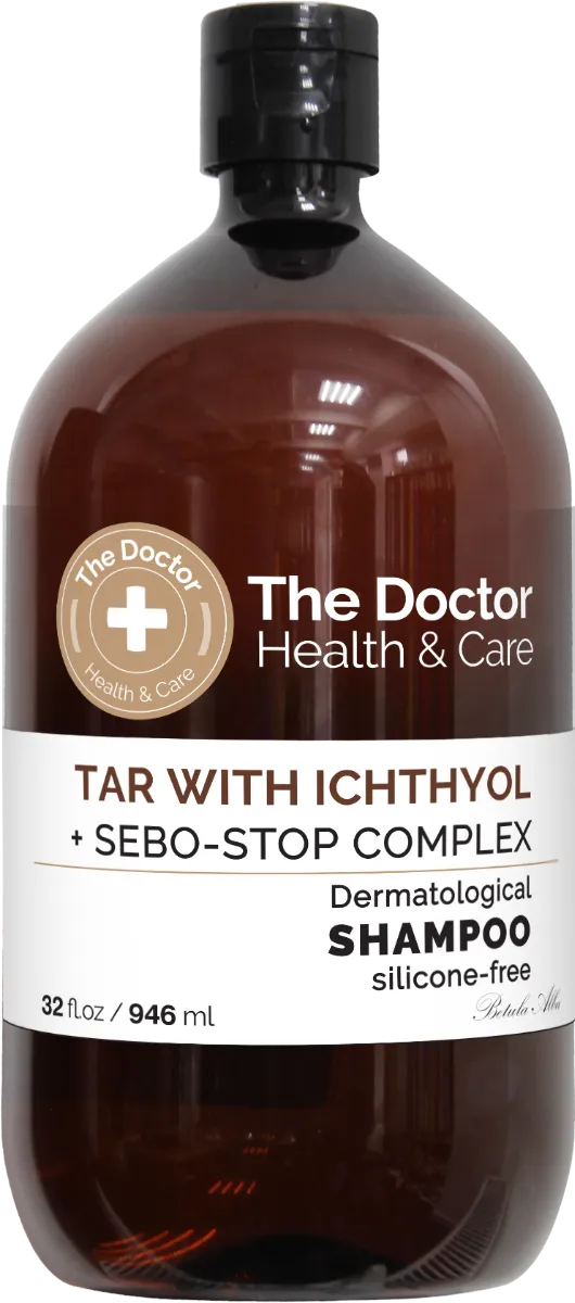 The Doctor Health & Care dermatologiczny szampon do włosów Dziegieć z Ichtiolem + Sebo-Stop Complex, 946 ml