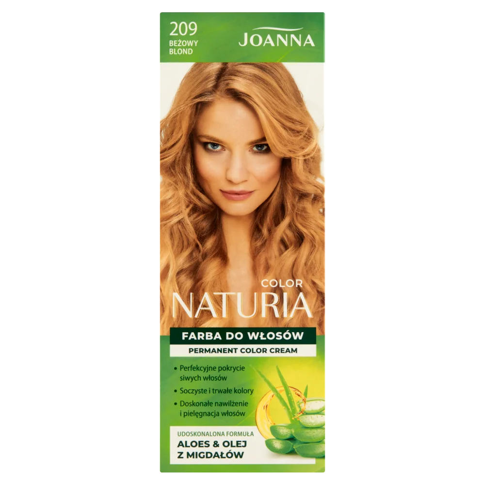 Joanna Naturia Color farba do włosów nr 209 Beżowy Blond, utleniacz 60 g + farba 40 g