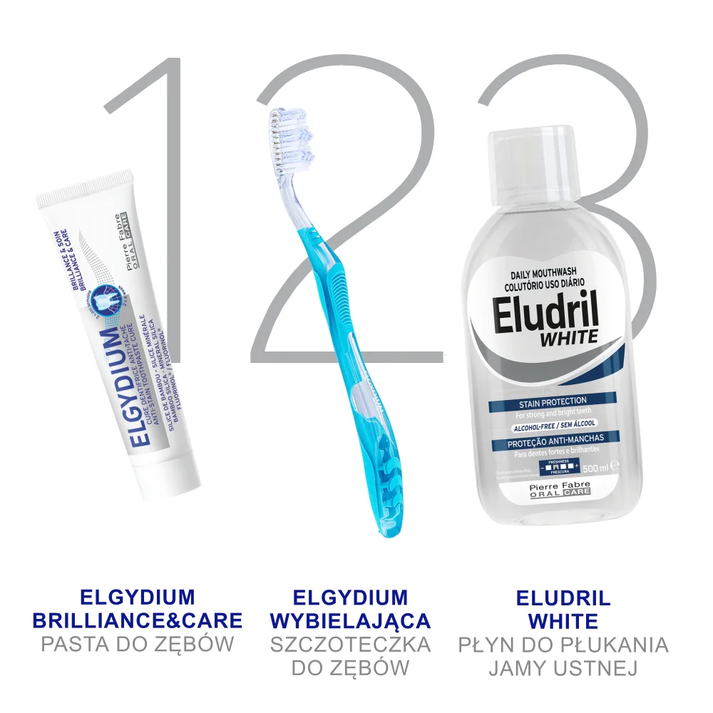 Elgydium Brilliance & Care pasta do zębów, przeciw przebarwieniom, 30 ml